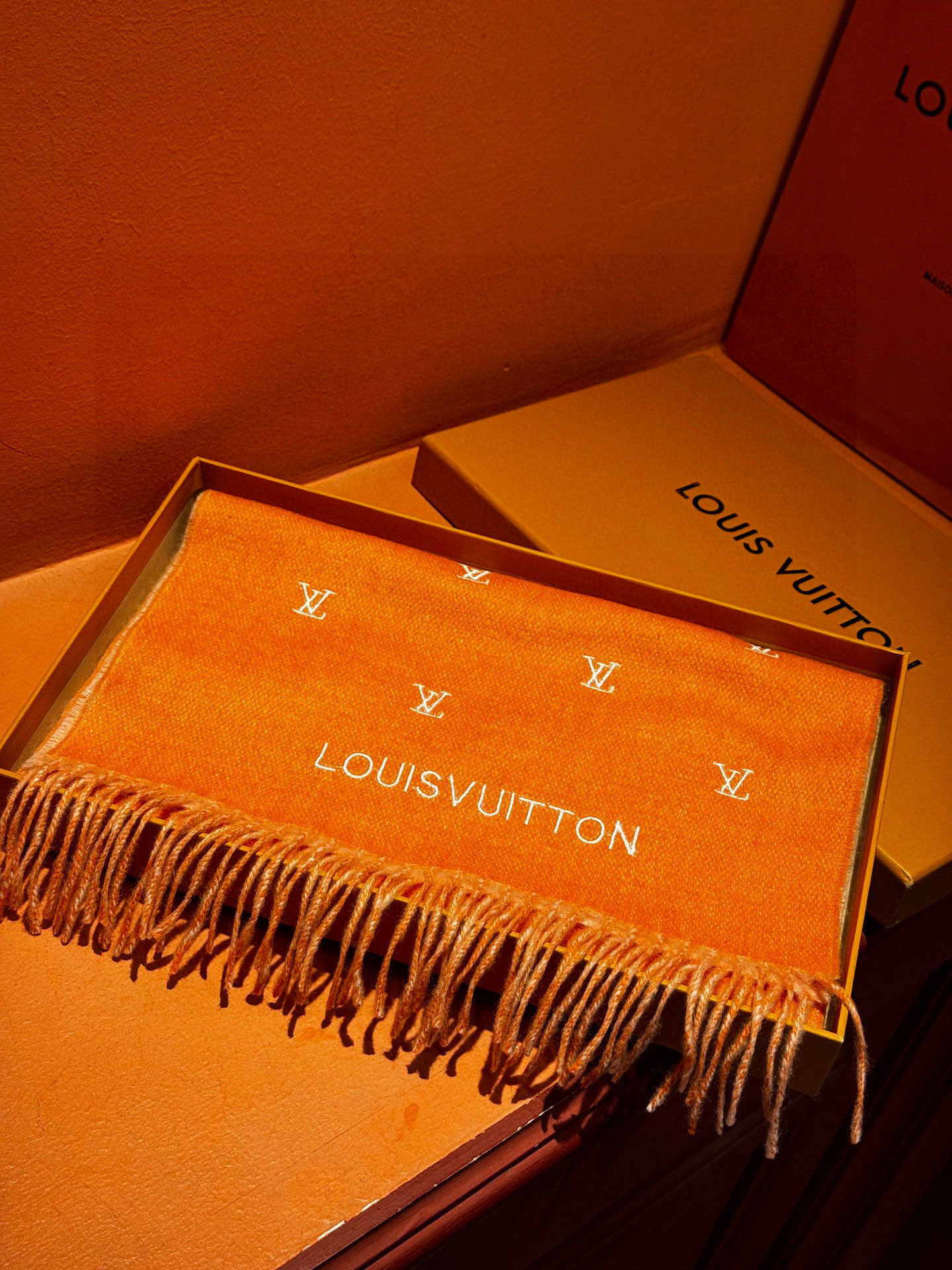 【LV】官网新款 情侣款 巴黎时装展双面羊绒围巾！采用蒙古高原细羊绒！手感满满地都是细腻的绒毛！这个价格