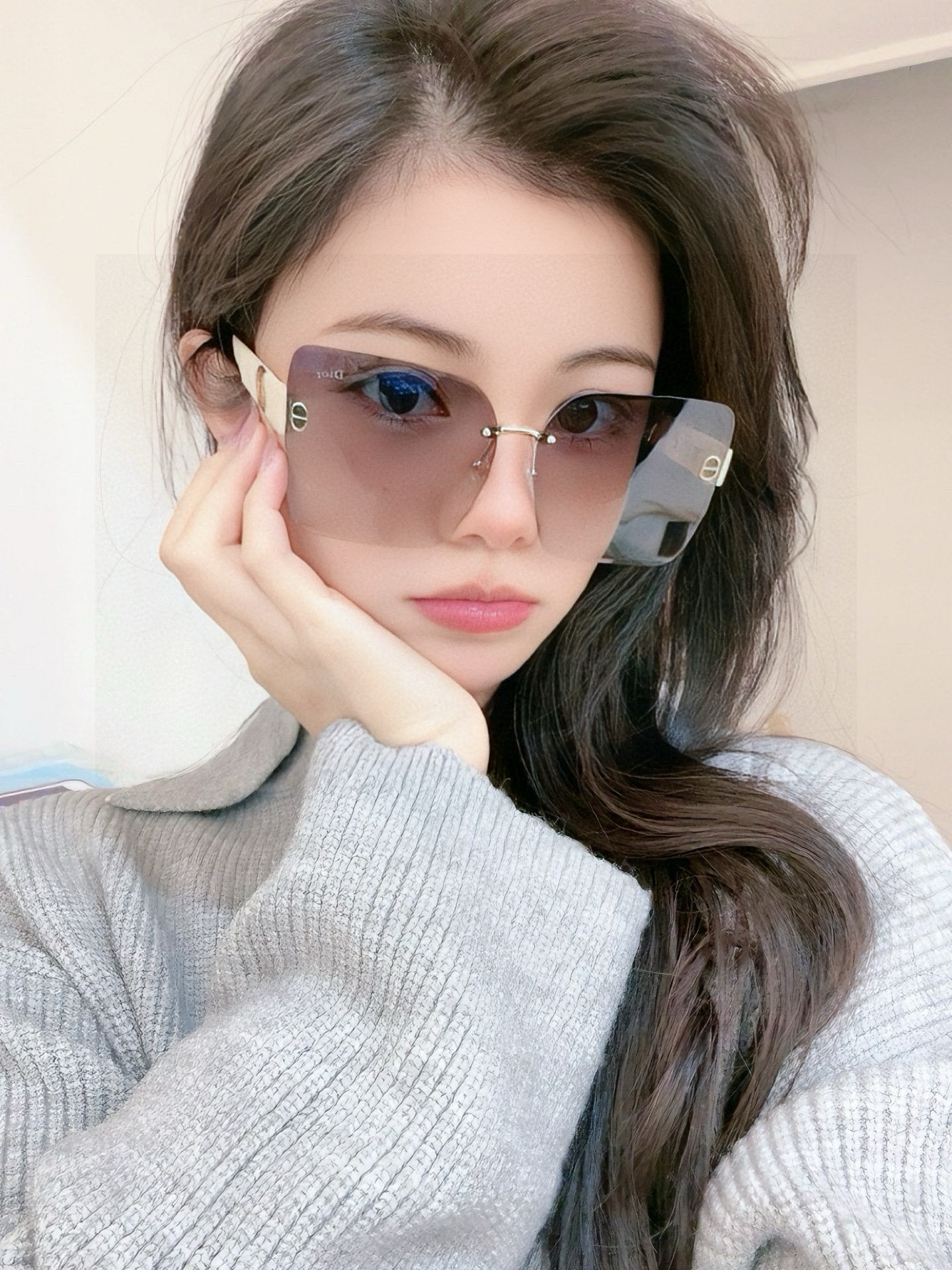 🔺 【DIOR-迪奥】2025开春新款 潮流爆款 时尚方框太阳镜 高品质 佩戴舒适 网红潮款墨镜 型号：