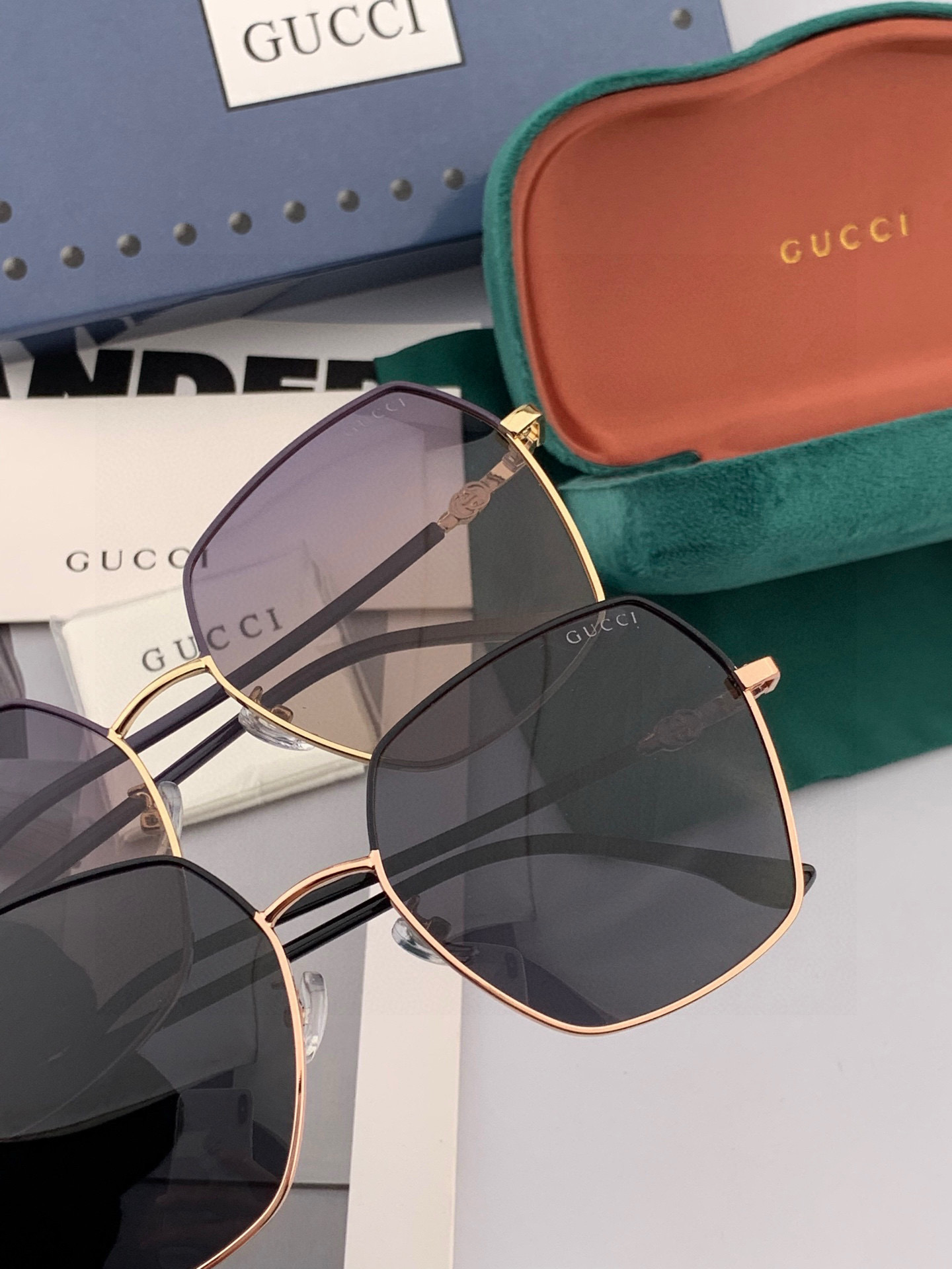 🔺 Gucci 🔻2025官方新款 众多明星同款[色]‼️‼️新款大框偏光墨镜 🌈🌈宝丽来超清加厚太阳镜