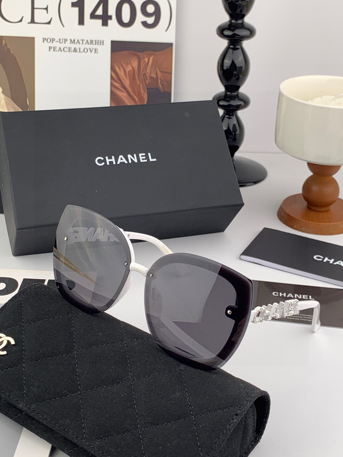 【CHANEL】香奈儿 2025新款山茶花潮流爆款 时尚圆框高清偏光太阳镜 佩戴舒适 网红潮款墨镜 ♥️