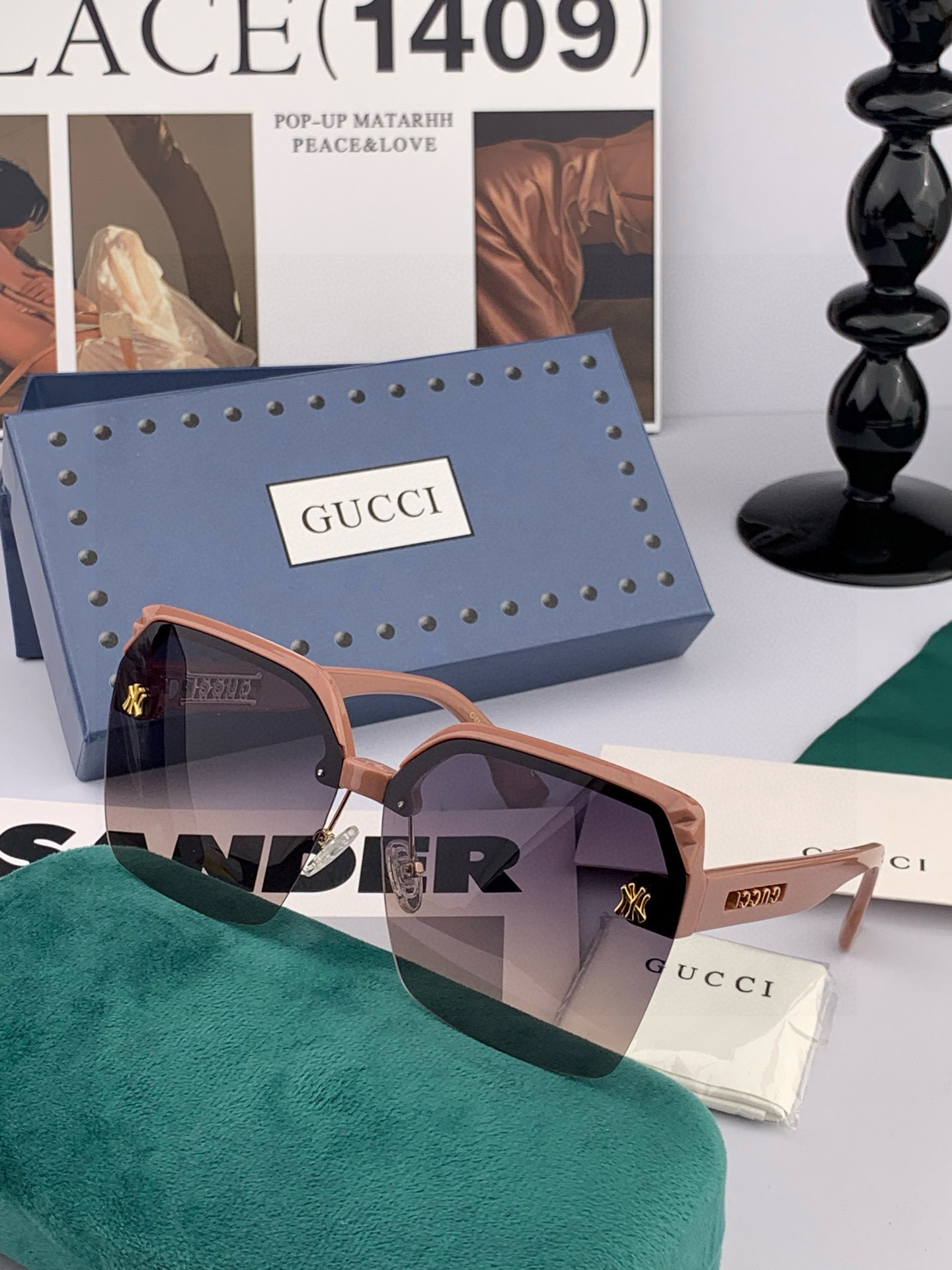 【TR偏光系列】Gucci 经典的方框设计，不挑脸型，无论搭配大衣还是连衣裙都非常显气质偏光镜片预防紫外