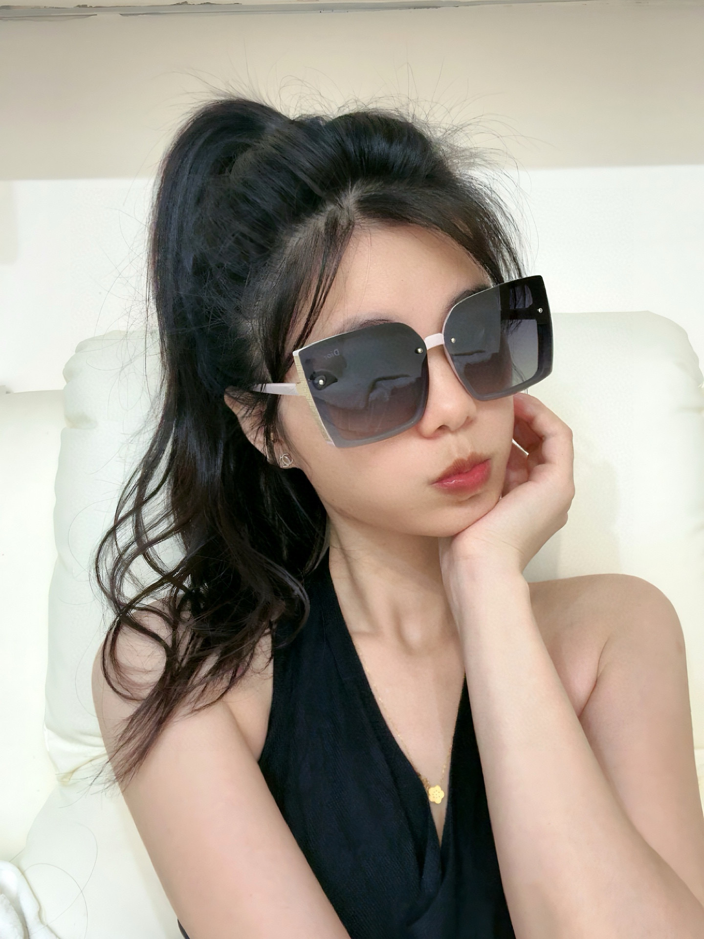 DIOR 开春新款 潮流爆款 时尚方框太阳镜 高品质 佩戴舒适 网红潮款墨镜 型号CD2985