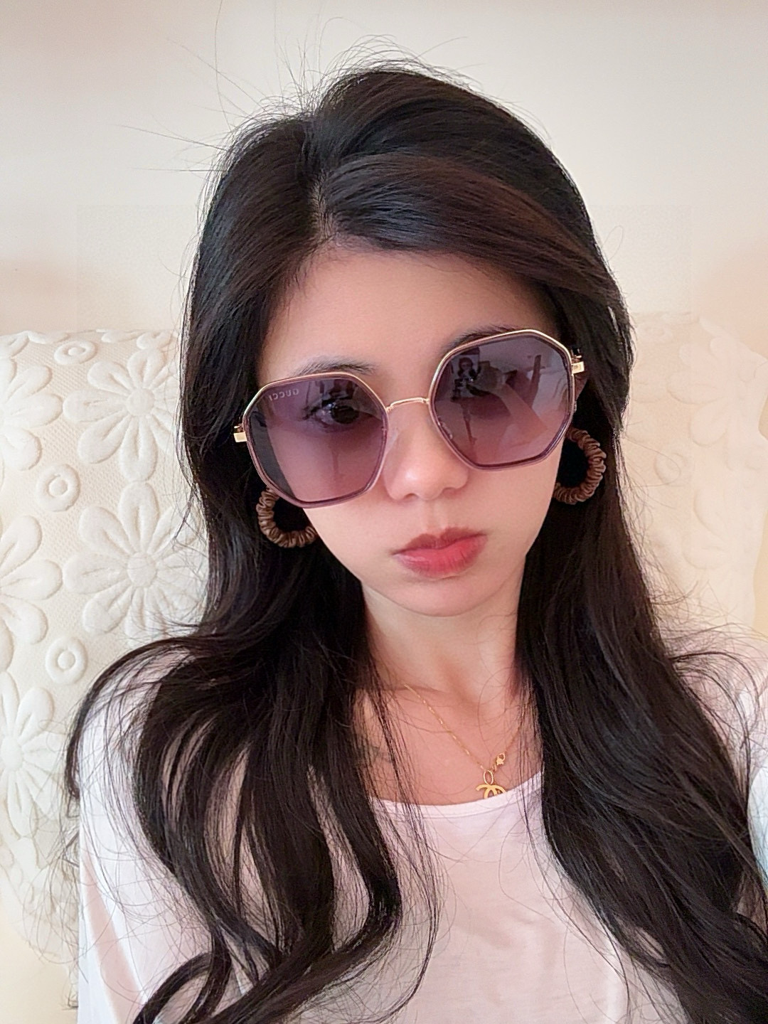 GUCCI 2025开春新款太阳镜 各路网红纷纷带起气场满分‼️ 俏皮甜美.上脸效果更佳.金属质感超好 