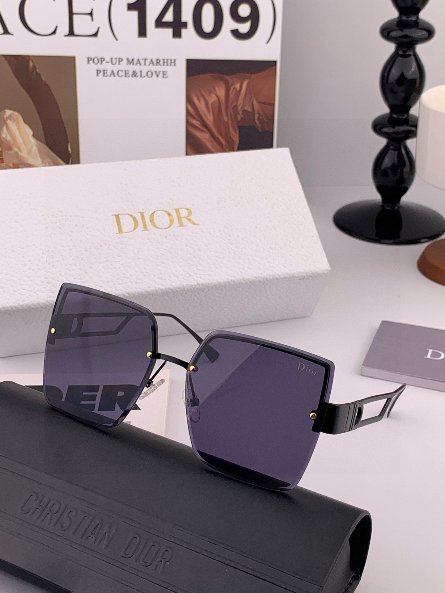 🔺 【DIOR-迪奥】2025开春新款 潮流爆款 时尚方框太阳镜 高品质 佩戴舒适 网红潮款墨镜 型号：