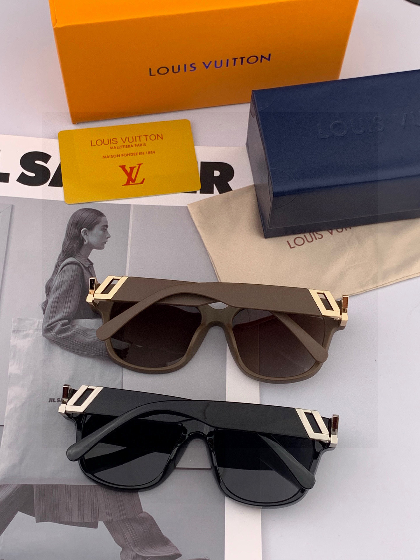 【TR偏光系列】lv大框太阳镜墨镜经典的方框设计，不挑脸型，无论搭配大衣还是连衣裙都非常显气质偏光镜片预