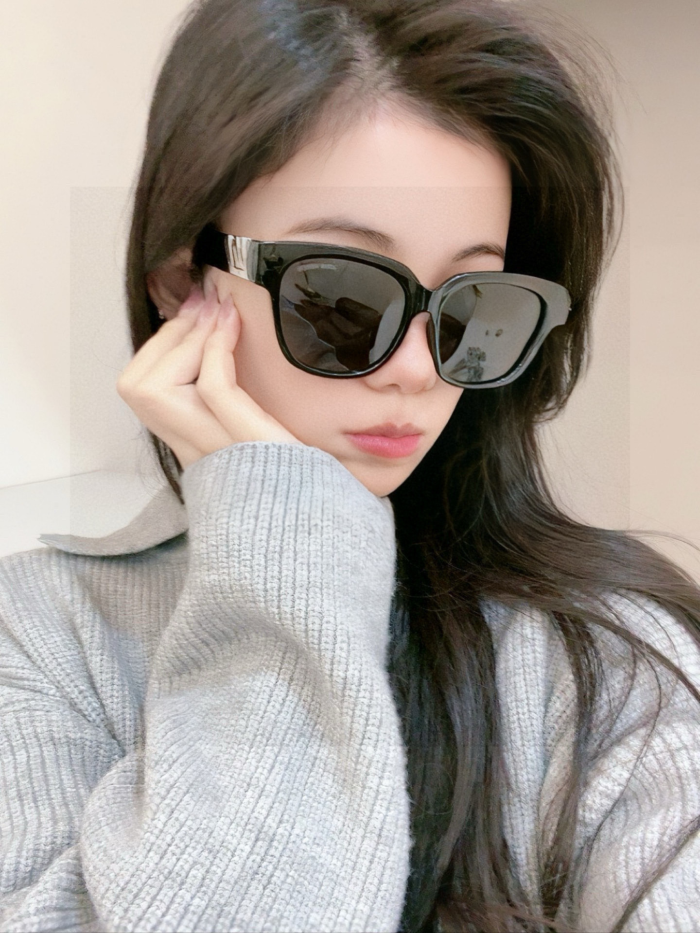 【TR偏光系列】lv大框太阳镜墨镜经典的方框设计，不挑脸型，无论搭配大衣还是连衣裙都非常显气质偏光镜片预