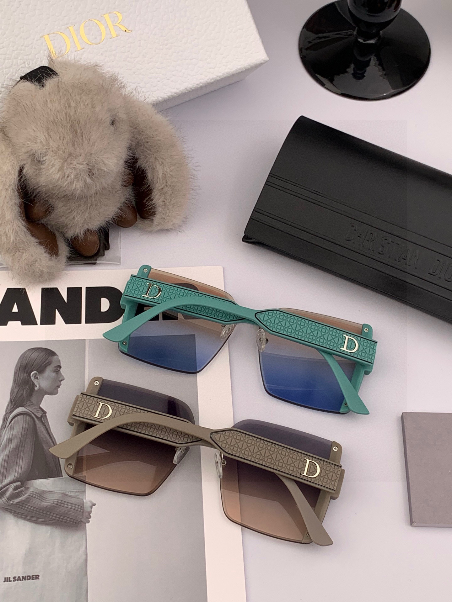 🔺 【DIOR-迪奥】2025开春新款 潮流爆款 时尚方框偏光太阳镜 高品质 佩戴舒适 网红潮款墨镜 女