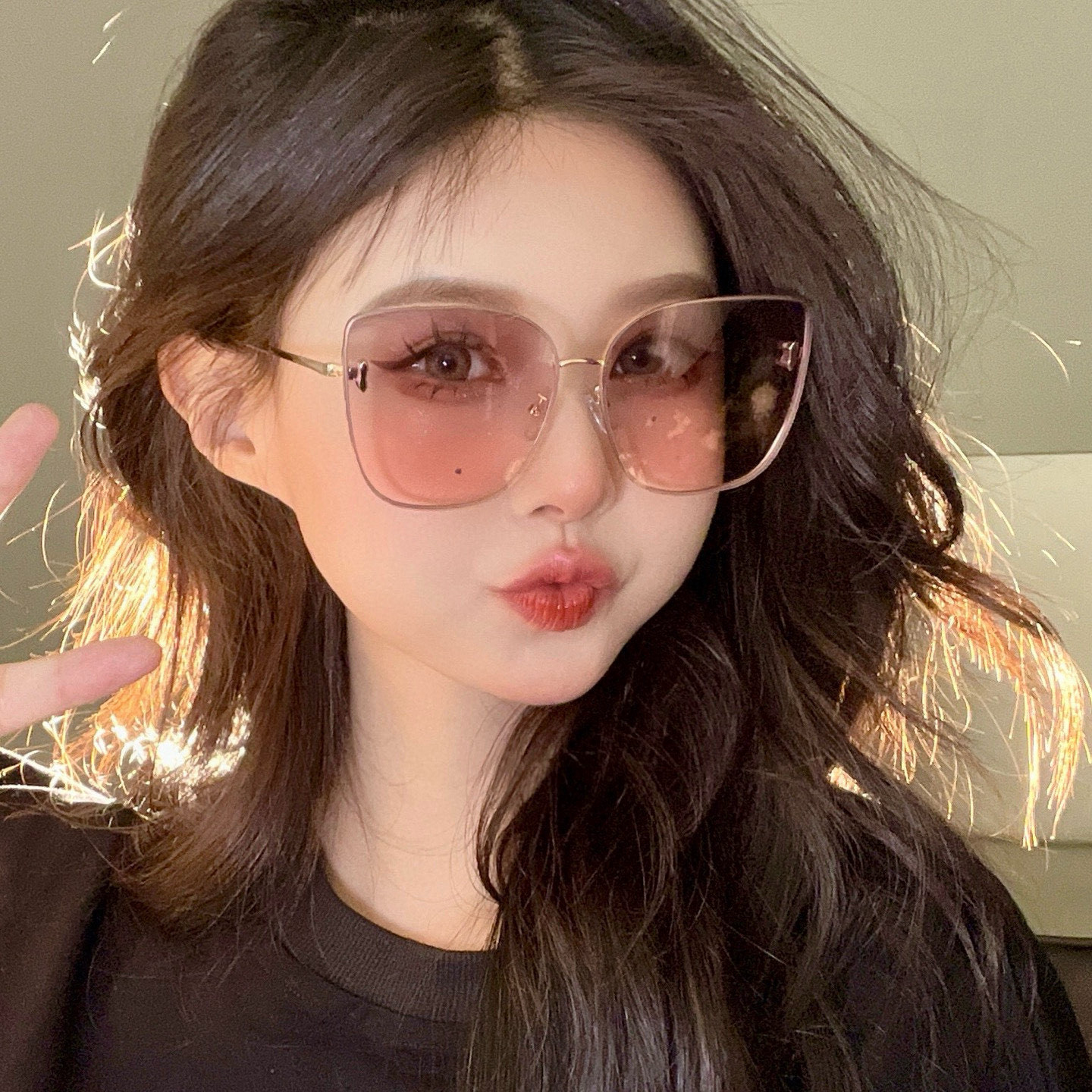 GUCCI-古驰意大利进口🇮🇹2025时尚潮流奢华装饰太阳眼镜 尼龙偏光高清太阳镜明星海报款 超高复杂工