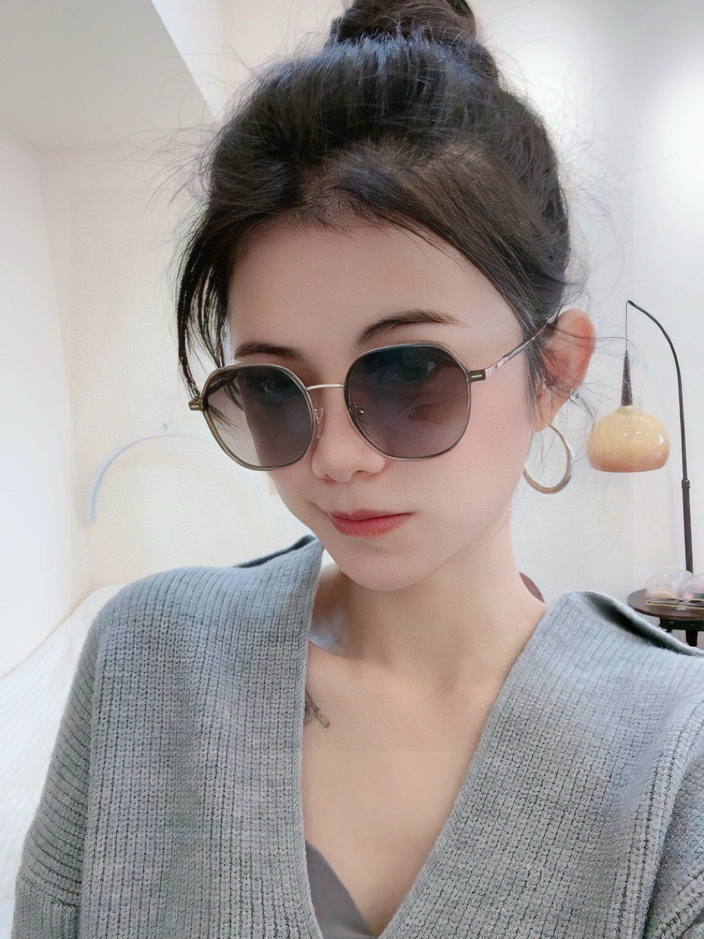 【偏光系列太阳镜】🎈原版出货香奈儿网红超爆款💙经典奢华全球风[强][酷][亲亲] 时尚圆框太阳镜[得意]