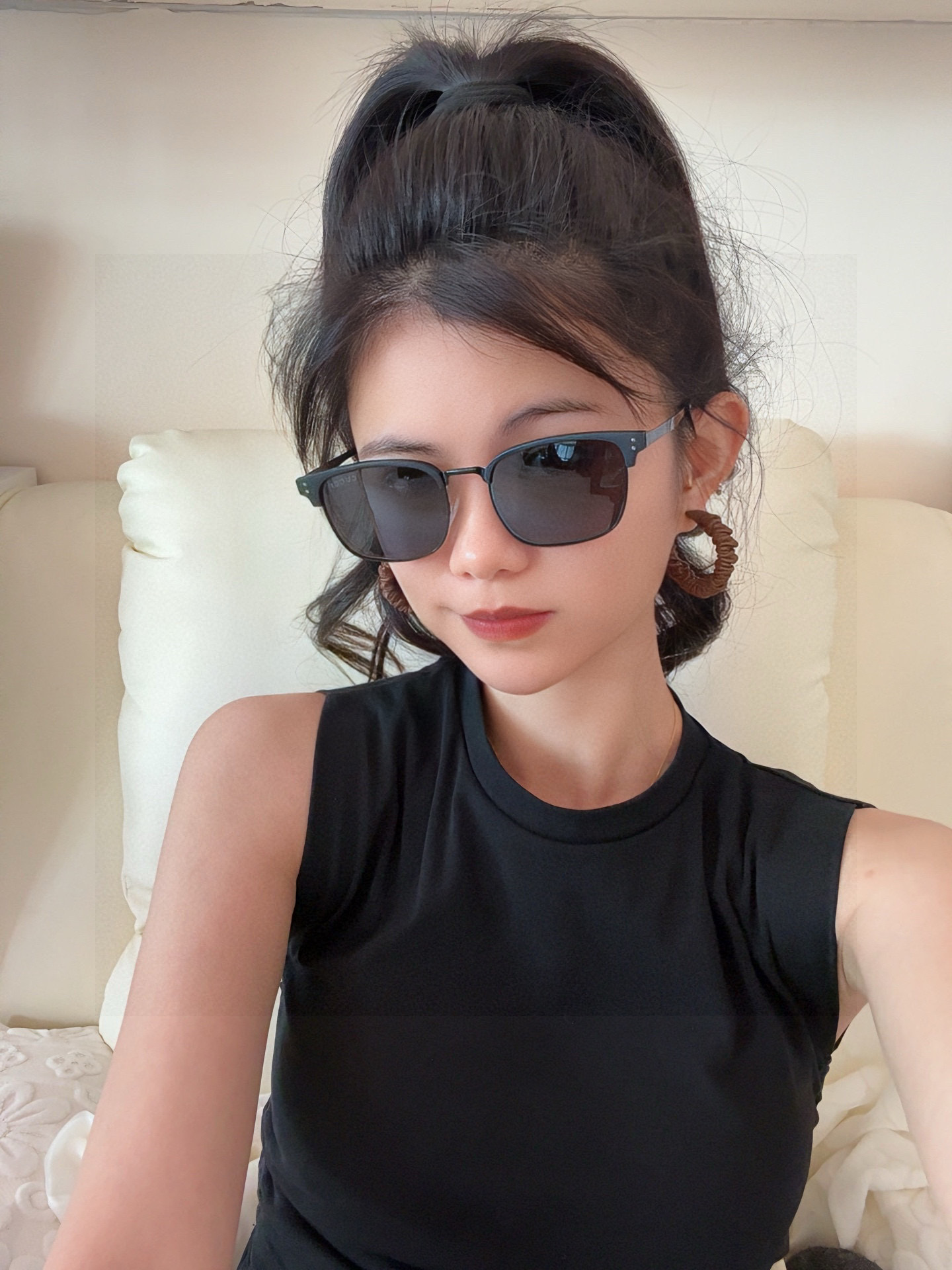 🔺 【GUCCI-偏光太阳镜】2025开春新款 潮流爆款 时尚方框偏光太阳镜 高品质 佩戴舒适 网红潮款