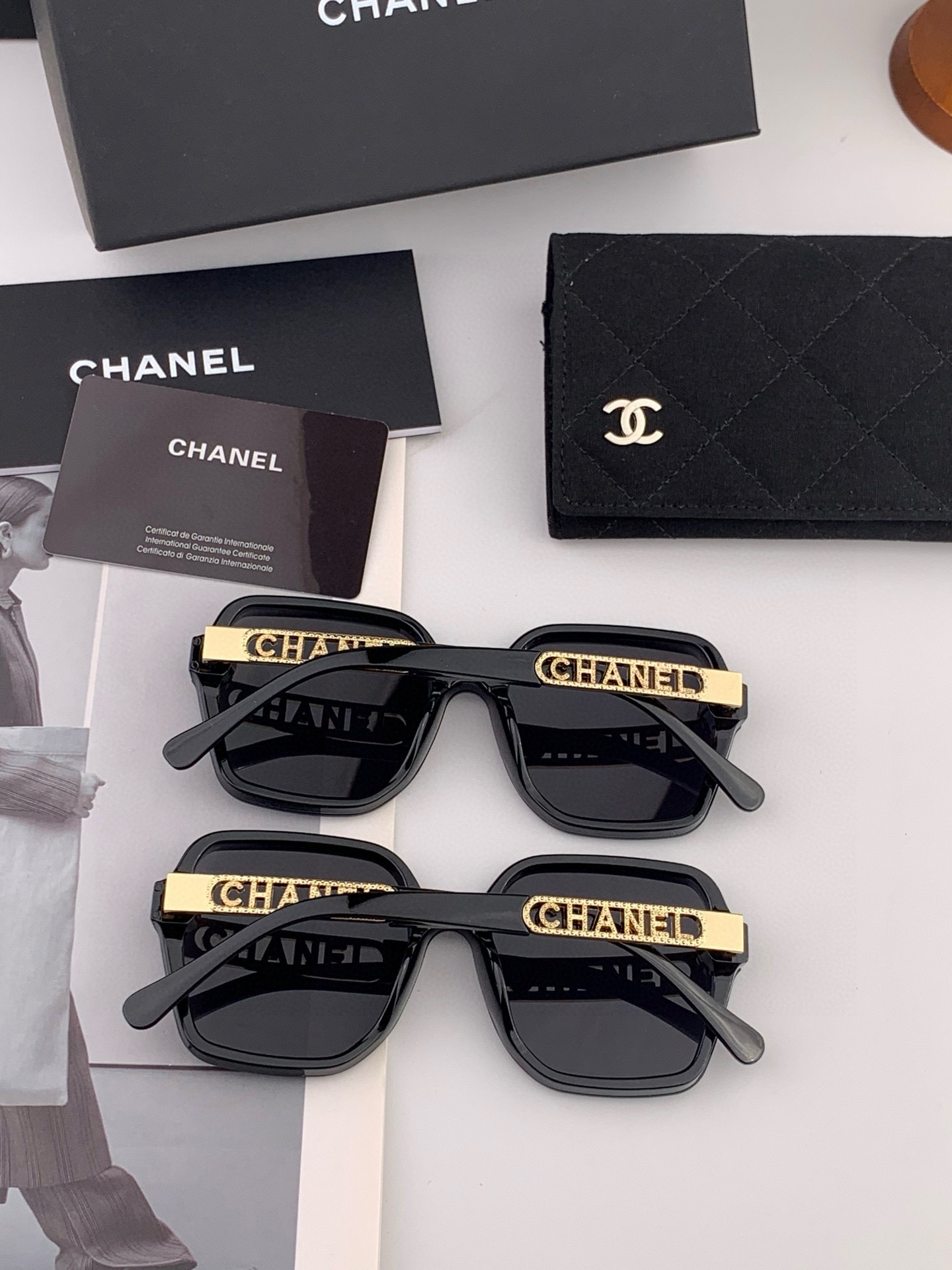 🔺CHANEL🔻2025官方早春新款，众多明星同款[色]香奈儿‼️‼️新款大框墨镜 ，🌈🌈宝丽来超清太阳