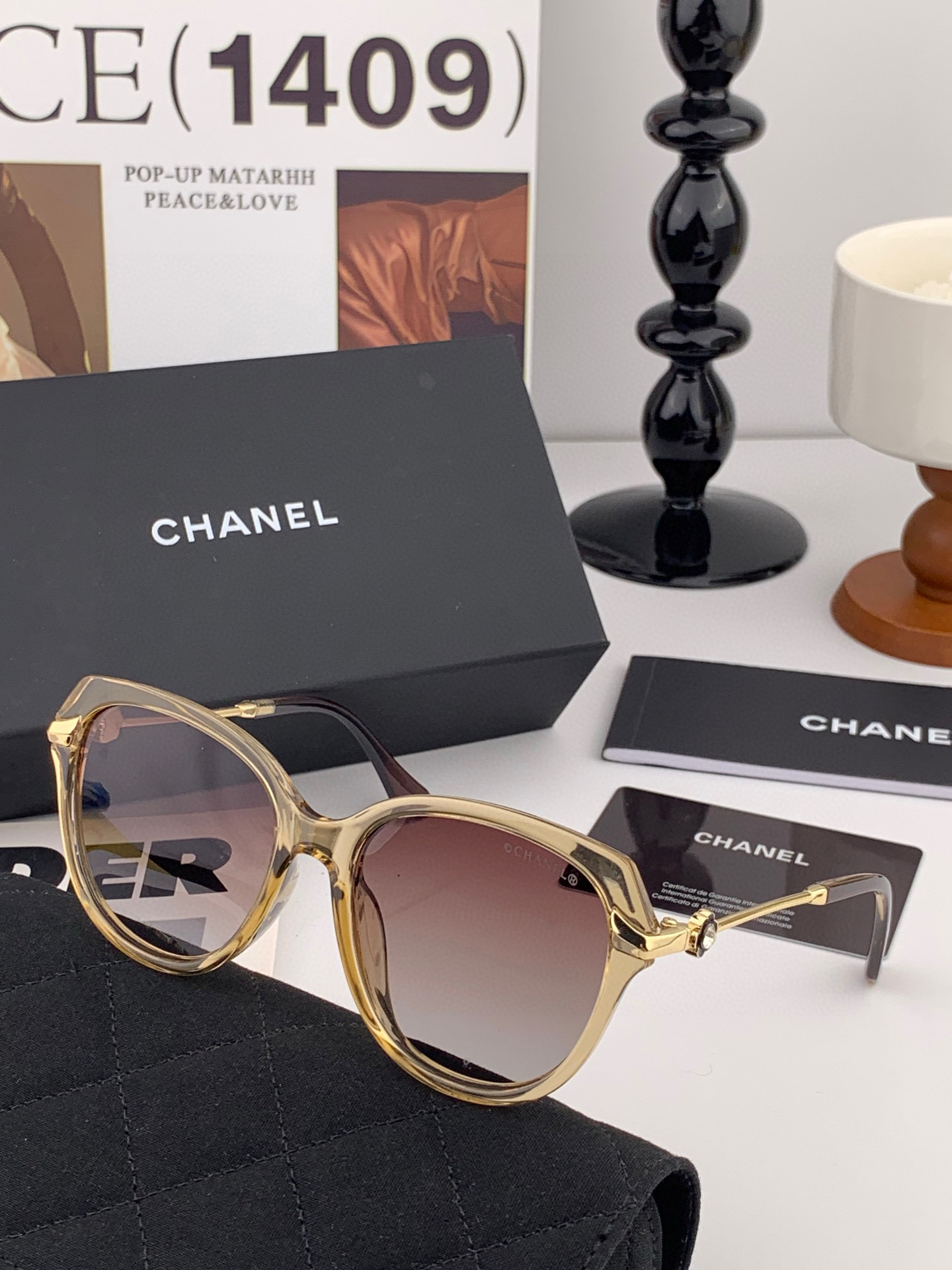 TR版本-偏光【独家大牌太阳镜无滤镜‼实拍上架 香奈儿官网最新发布新款太阳镜🕶，注意⚠我们是高清镜片 型