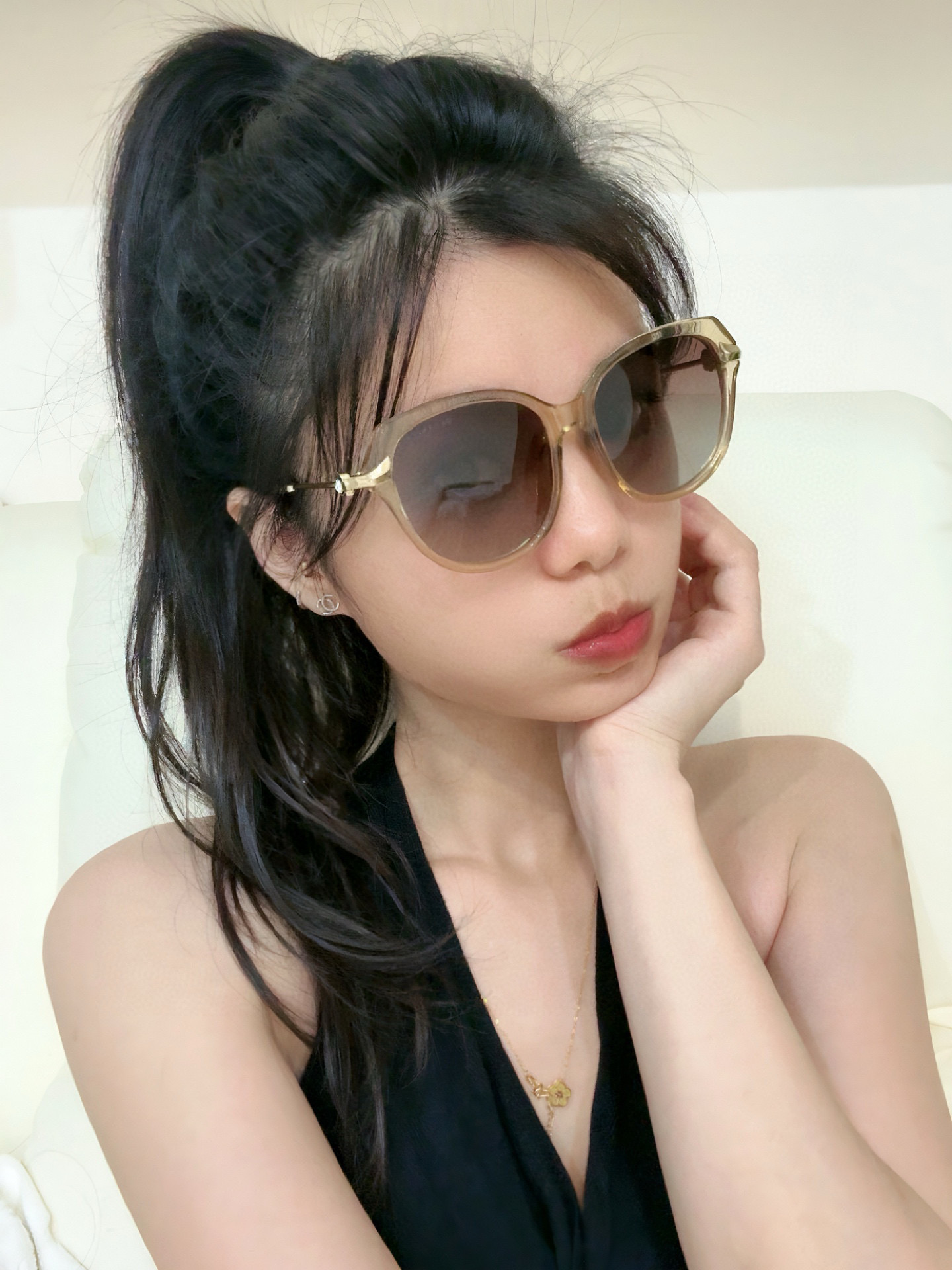 TR版本-偏光【独家大牌太阳镜无滤镜‼实拍上架 香奈儿官网最新发布新款太阳镜🕶，注意⚠我们是高清镜片 型