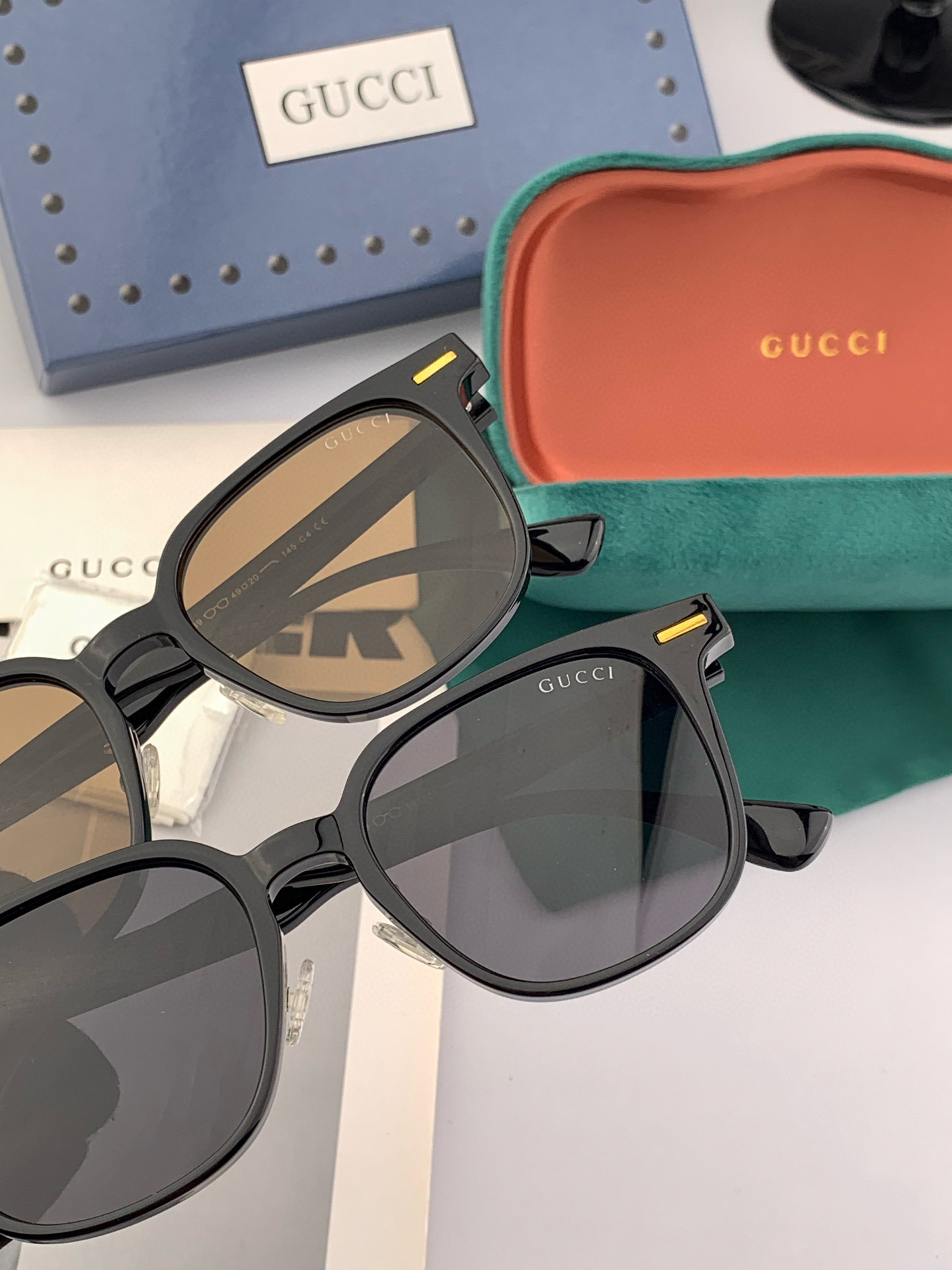 【TR偏光系列】情侣款 Gucci 经典的方框设计，不挑脸型，无论搭配大衣还是连衣裙都非常显气质高清偏光