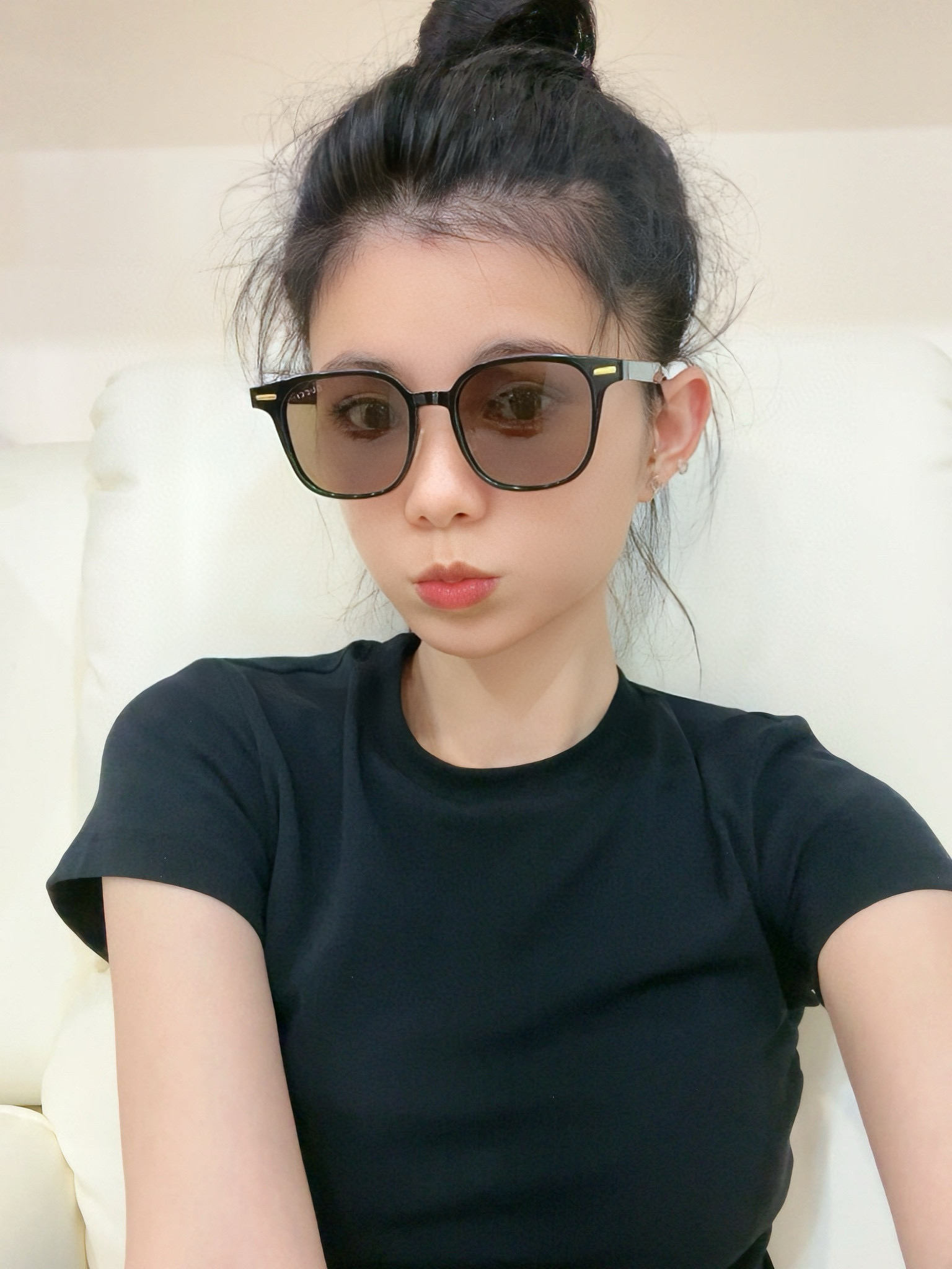 【TR偏光系列】情侣款 Gucci 经典的方框设计，不挑脸型，无论搭配大衣还是连衣裙都非常显气质高清偏光