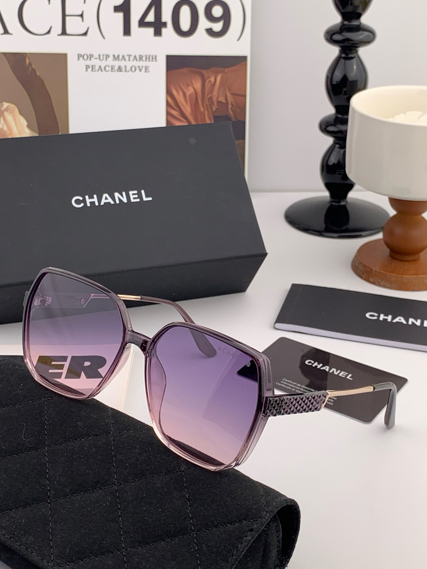 【TR偏光系列】Chanel大框太阳镜墨镜 经典的方框设计，不挑脸型，无论搭配大衣还是连衣裙都非常显气质