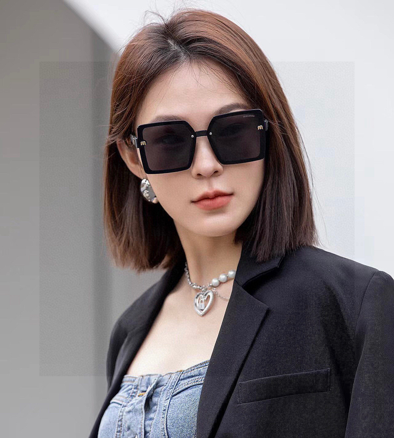 🔺 【缪缪 TR偏光太阳镜】2025开春新款 潮流爆款 时尚方框偏光太阳镜 高品质 佩戴舒适 网红潮款墨