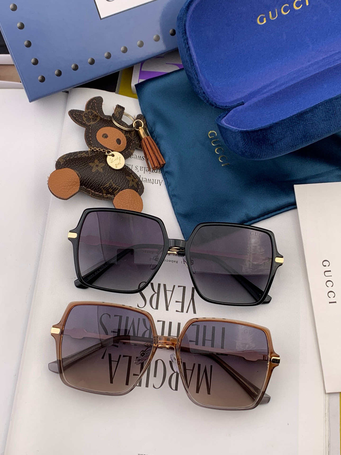 🔺Gucci🔻 古奇2025年新款太阳镜 精致优雅镶钻设计 佩戴舒适值得推荐🔝🔝型号：G1307