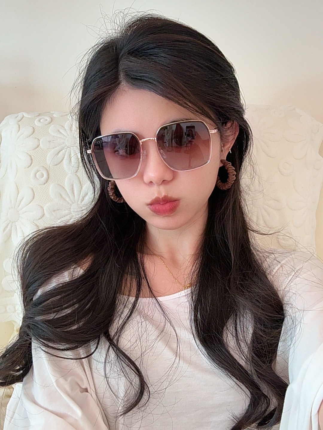 【偏光系列】Gucci 经典的方框设计，不挑脸型，无论搭配大衣还是连衣裙都非常显气质偏光镜片预防紫外线 