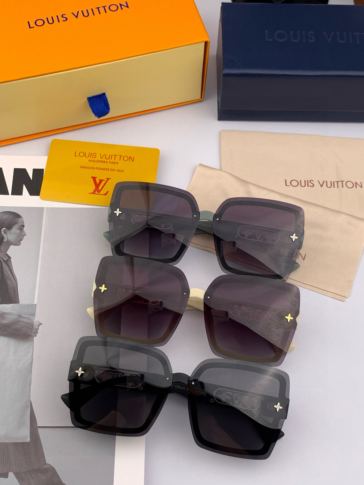 LV 太阳镜潮品官网模特同款 [玫瑰][玫瑰]四叶草🍀精致个性设计简约时尚 高品质值得拥有绝对潮爆整个夏