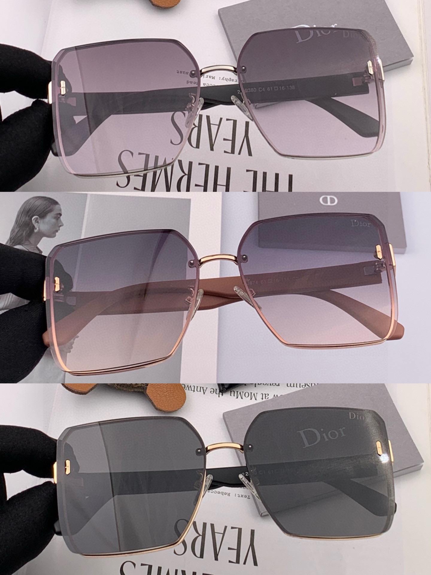 🔺 【DIOR尼龙偏光连体太阳镜】2025开春新款 潮流爆款 时尚方框偏光太阳镜 高品质 佩戴舒适 网红