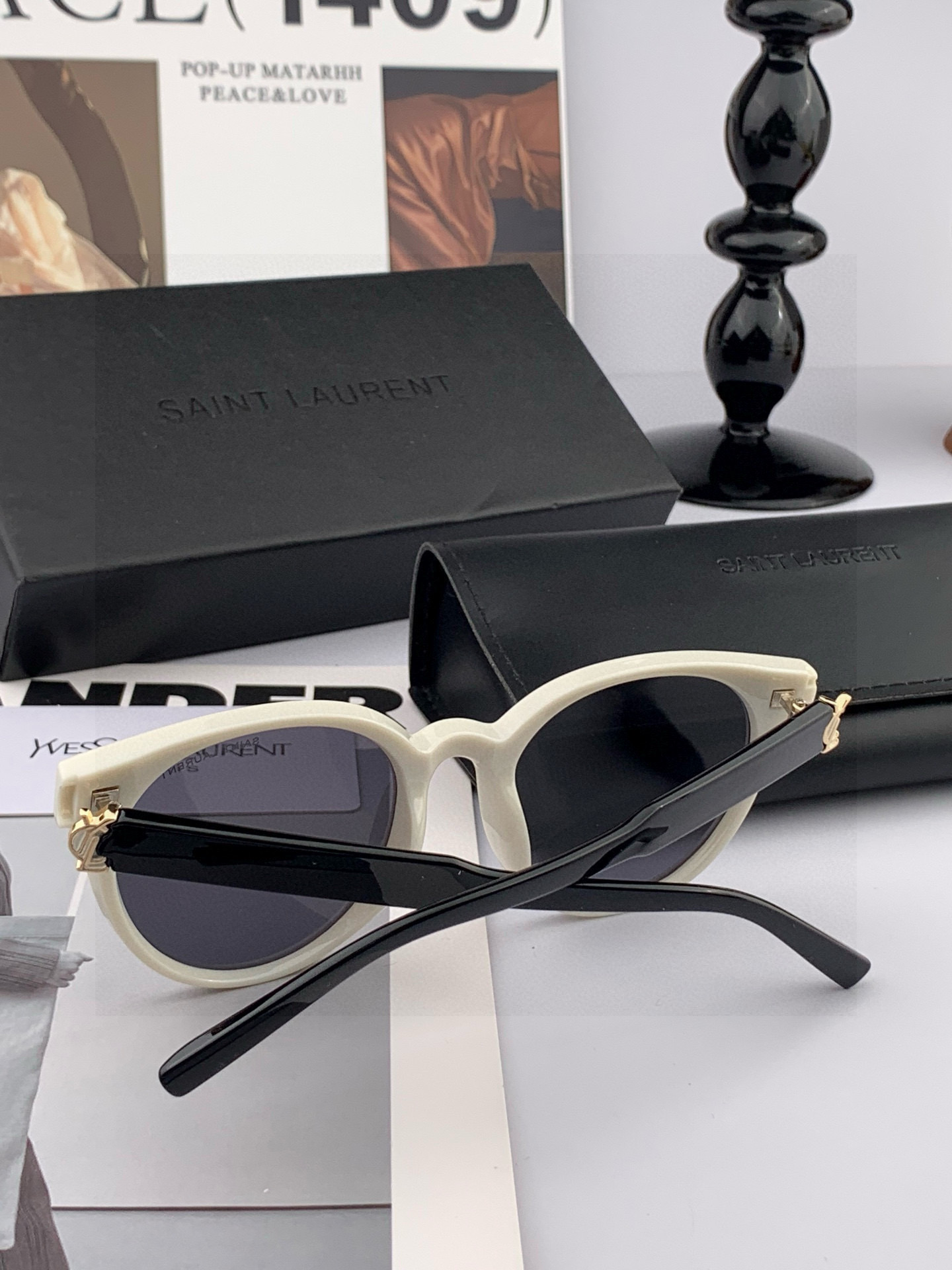 👑 【新款】🕶🔝🔝🔝🎁🎁🎁时尚百搭 超显脸小 佩戴舒适品牌:Ysl 圣罗兰 💎 材质: 加厚偏光镜片型号