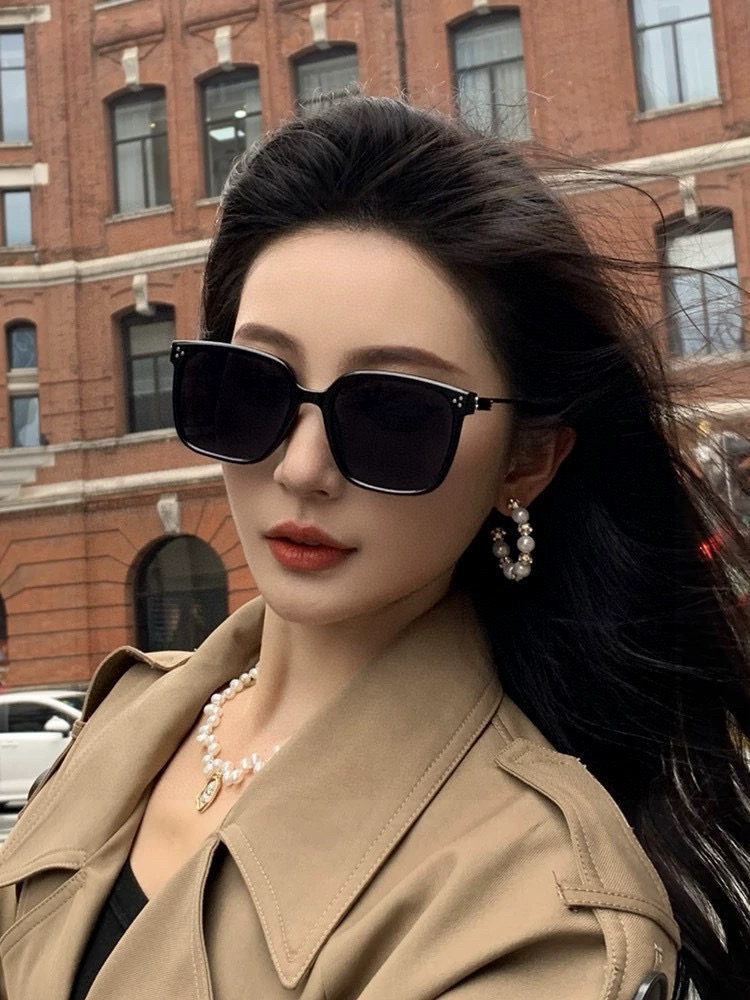 🔺 【GUCCI】2025开春新款 潮流爆款 时尚方框偏光太阳镜 高品质 佩戴舒适 网红潮款墨镜 女士高