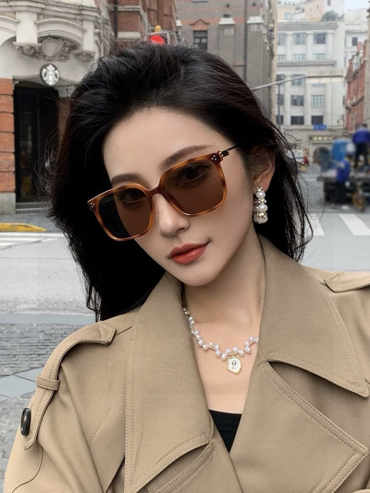 🔺 【GUCCI】2025开春新款 潮流爆款 时尚方框偏光太阳镜 高品质 佩戴舒适 网红潮款墨镜 女士高