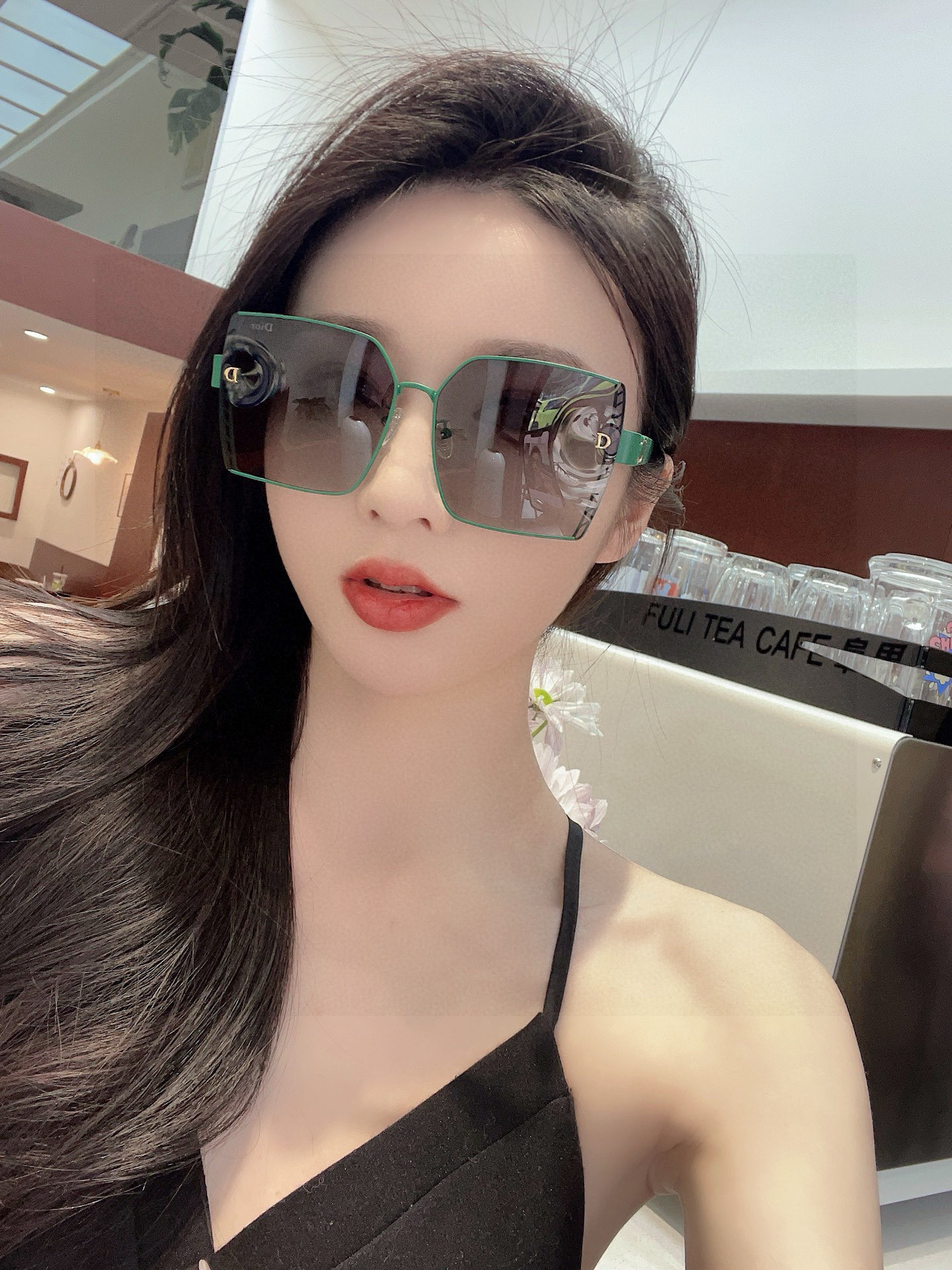 🔺 【DIOR-迪奥】2025开春新款 潮流爆款 时尚方框偏光太阳镜 高品质 佩戴舒适 网红潮款墨镜 女