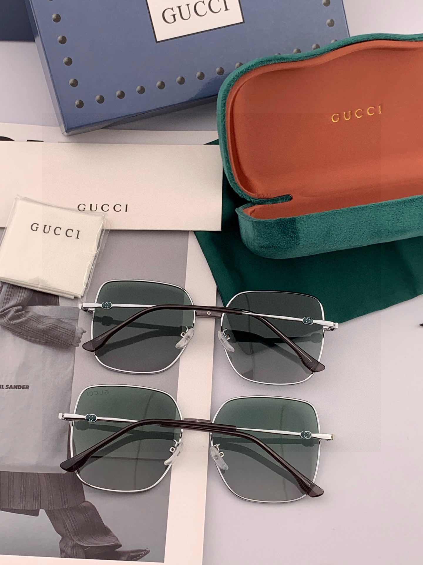 GUCCI 2025开春新款太阳镜 各路网红纷纷带起气场满分‼️ 俏皮甜美.上脸效果更佳.金属质感超好 