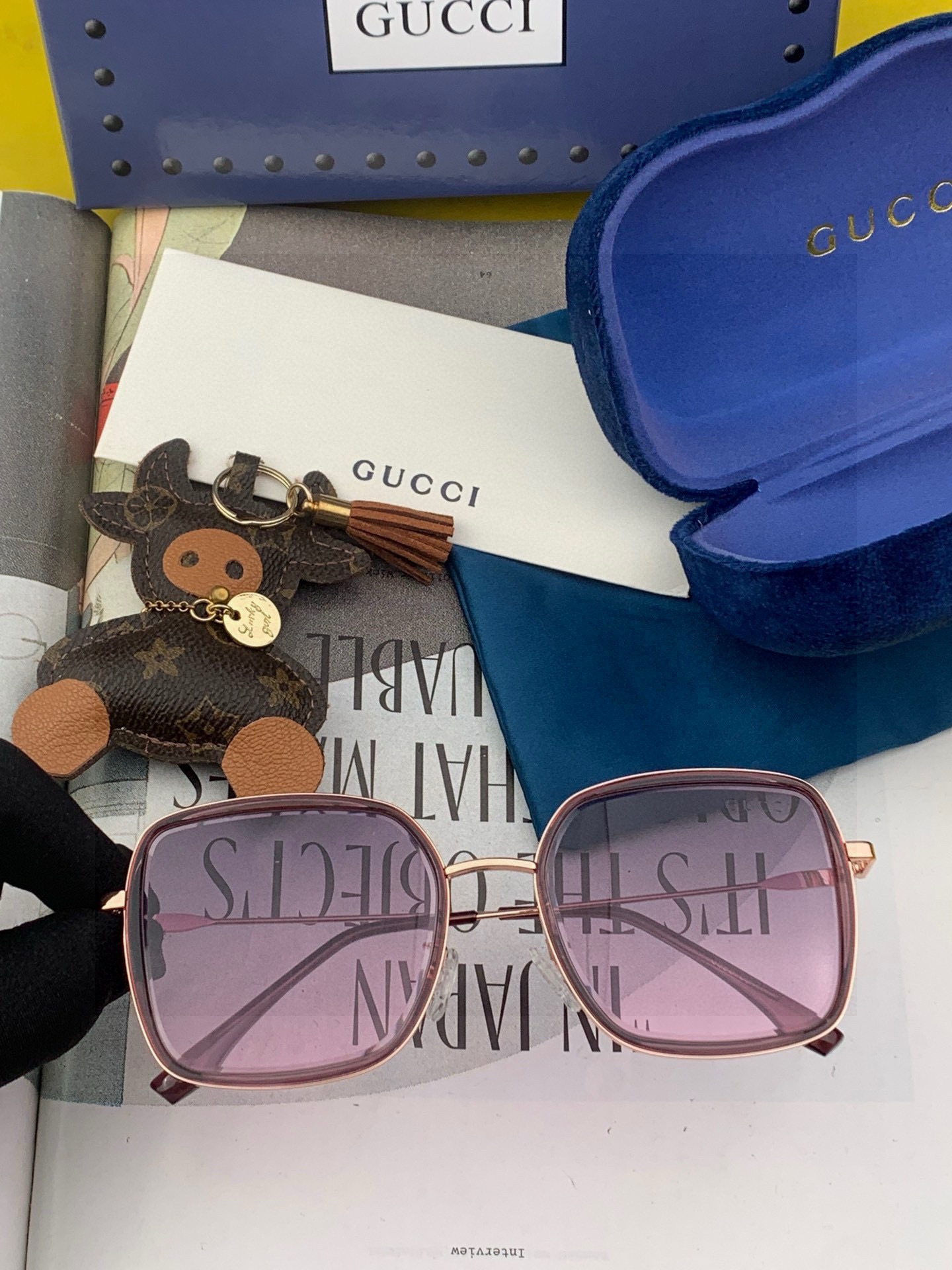 GUCCI 2025开春新款太阳镜 各路网红纷纷带起气场满分‼️ 俏皮甜美.上脸效果更佳.金属质感超好 