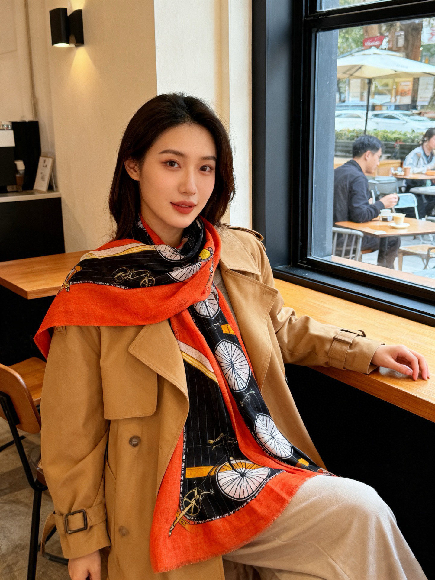 羊绒新款 🆕🆕🌈💫速度‼️下手一定要快‼️H家新款【自行车长巾】，高端 大爱 货极少 现在用极好‼️真心