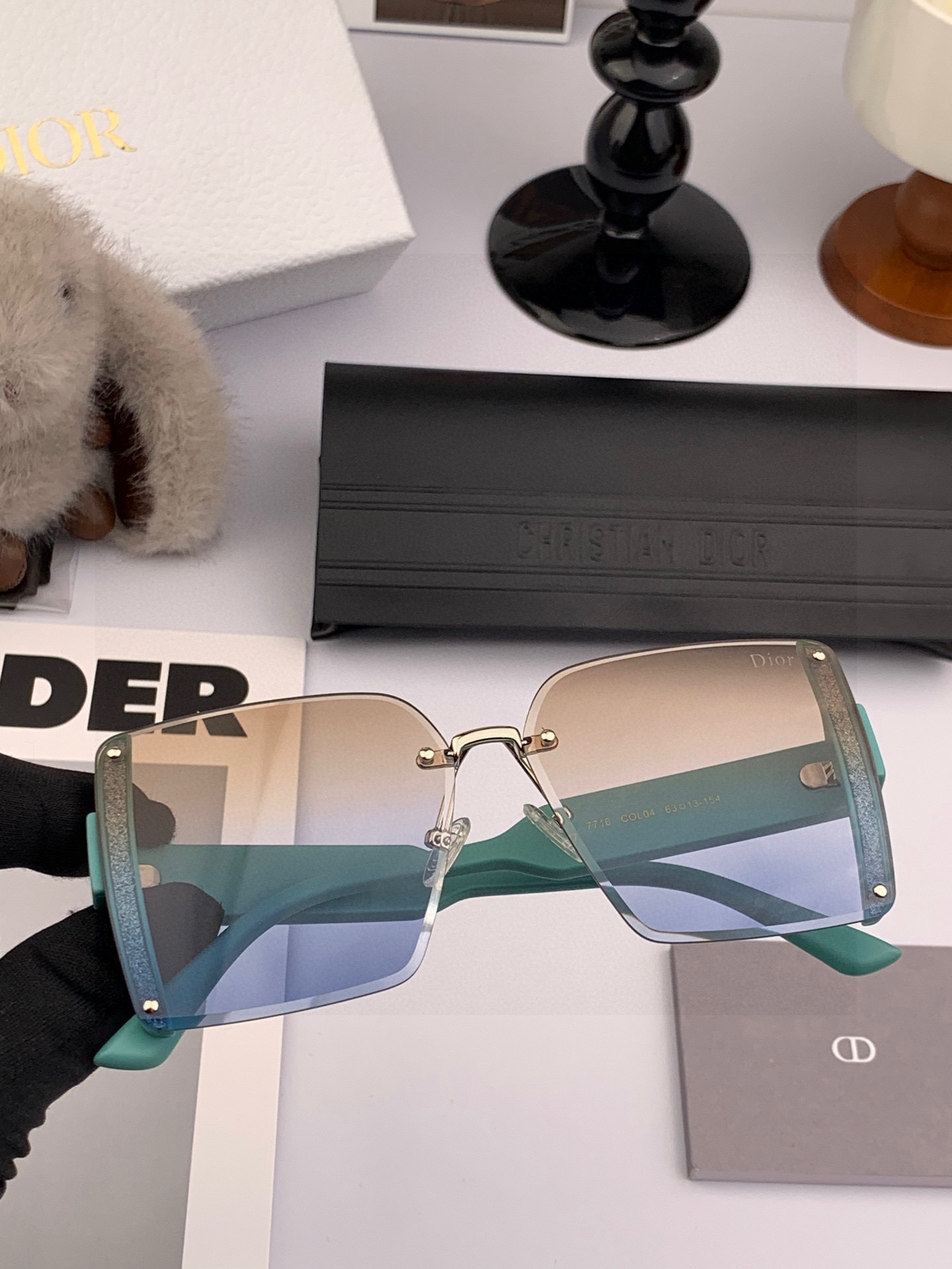 🔺 【DIOR-迪奥】2025开春新款 潮流爆款 时尚方框偏光太阳镜 高品质 佩戴舒适 网红潮款墨镜 女