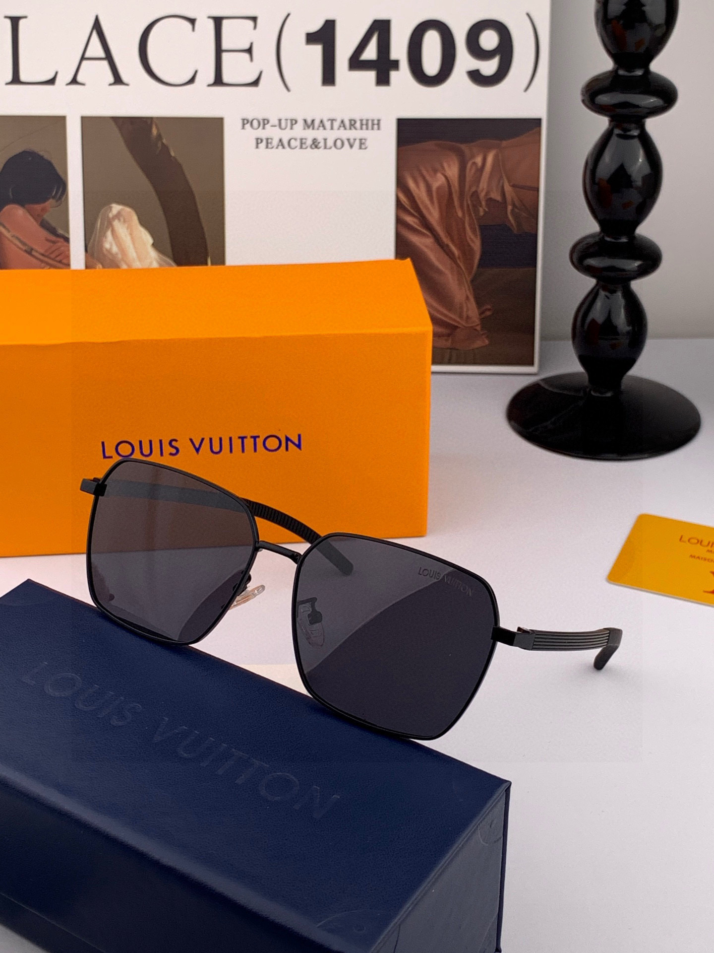 LV 🔥 高品质男女款墨镜 👍 进口宝丽来偏光镜片 🔥蛤蟆镜 开车钓鱼都可 🔥百搭显瘦墨镜韩版男士飞行员