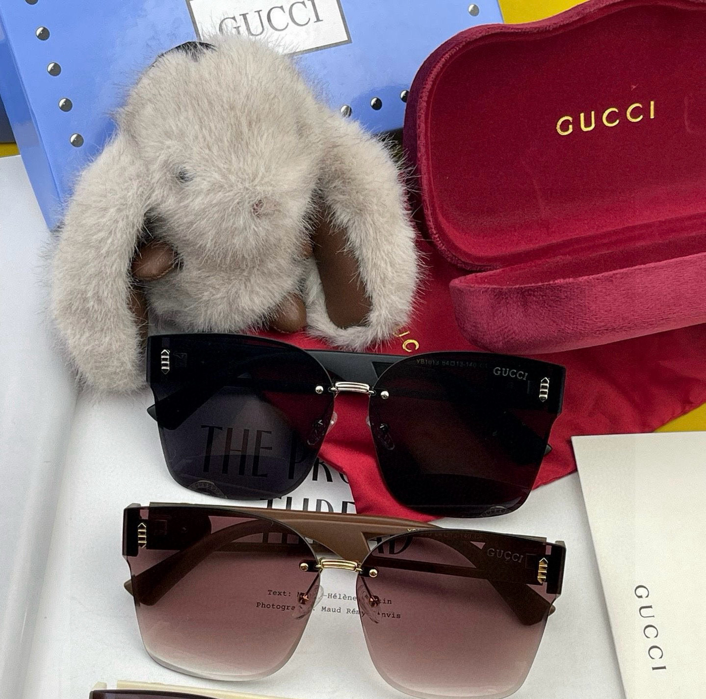 🔺 【GUCCI】2025开春新款 潮流爆款 时尚方框太阳镜 高品质 佩戴舒适 网红潮款墨镜 型号：G3