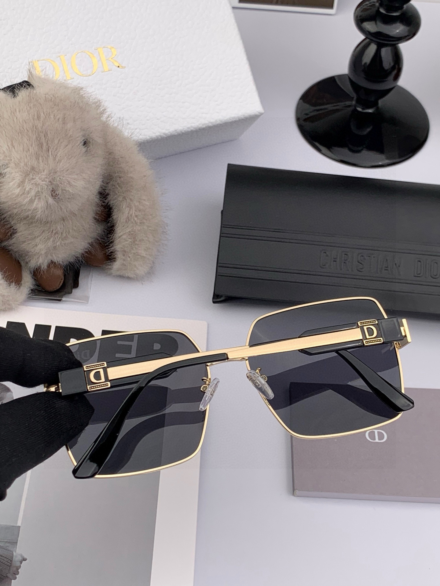 🔺 【DIOR-迪奥】2025开春新款 潮流爆款 时尚方框偏光太阳镜 高品质 佩戴舒适 网红潮款墨镜 型