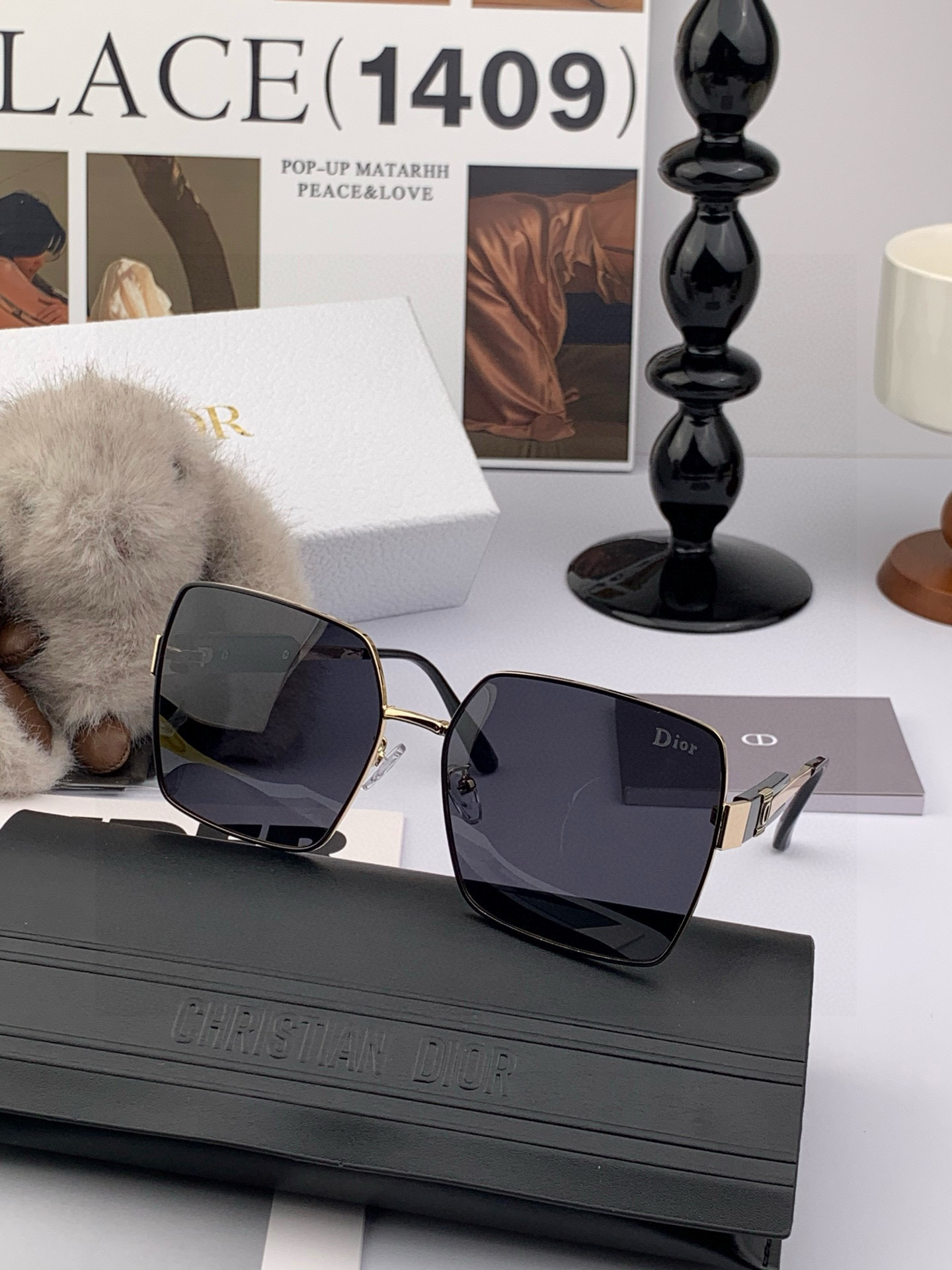 🔺 【DIOR-迪奥】2025开春新款 潮流爆款 时尚方框偏光太阳镜 高品质 佩戴舒适 网红潮款墨镜 型