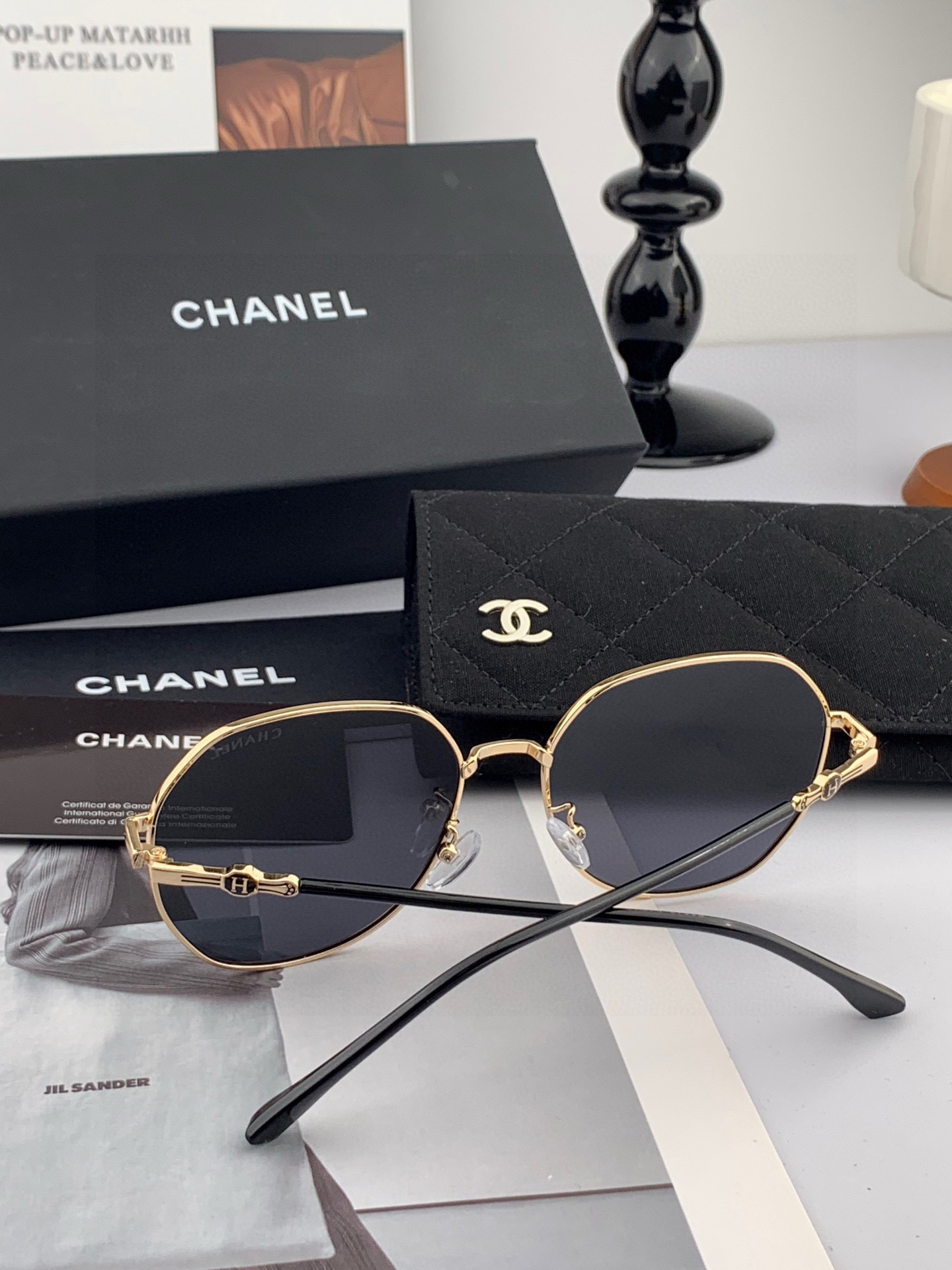 🔺 香奈儿 🔻2025官方新款 众多明星同款[色]‼️‼️新款大框偏光墨镜 🌈🌈宝丽来超清加厚太阳镜🔝🔝
