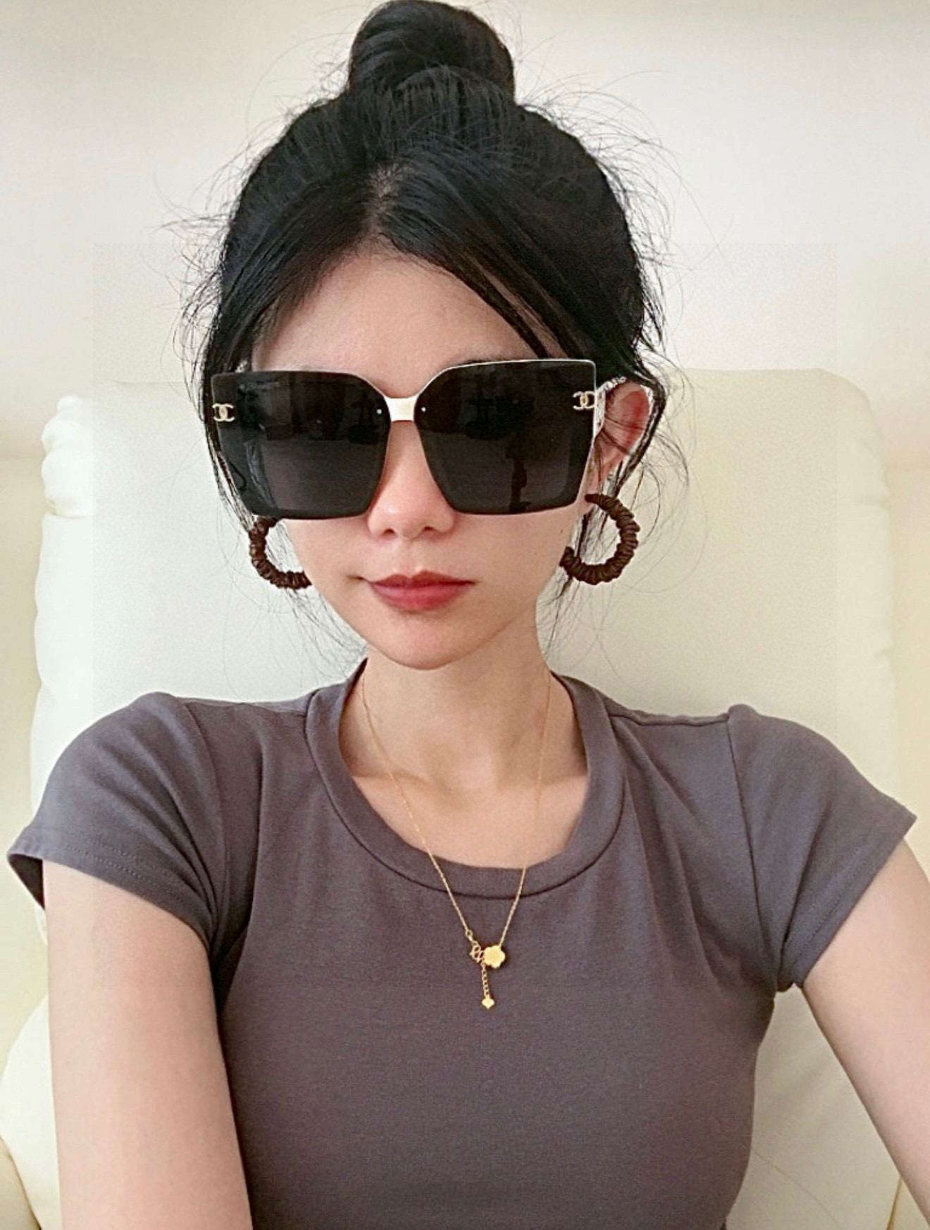 🔺CHANEL🔻2025官方早春新款，众多明星同款[色]香奈儿‼️‼️新款大框墨镜 ，🌈🌈宝丽来超清太阳