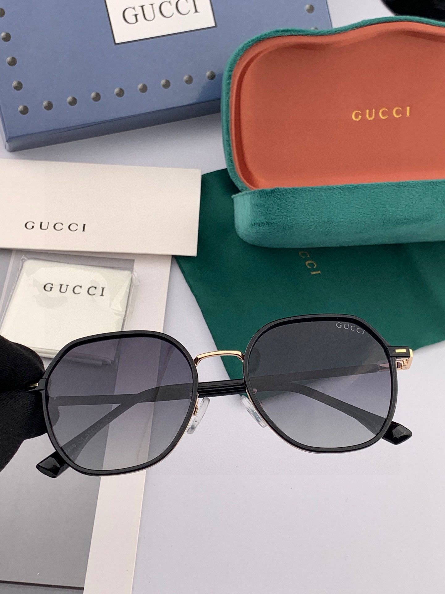【偏光系列太阳镜】🎈原版出货GUCC*网红超爆款💙经典奢华全球风[强][酷][亲亲] 时尚圆框太阳镜[得