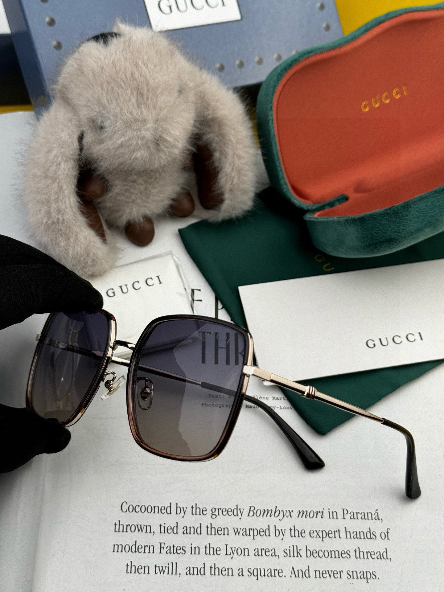 🔺 【GUCCI-偏光太阳镜】2025开春新款 潮流爆款 时尚圆框偏光太阳镜 高品质 佩戴舒适 网红潮款