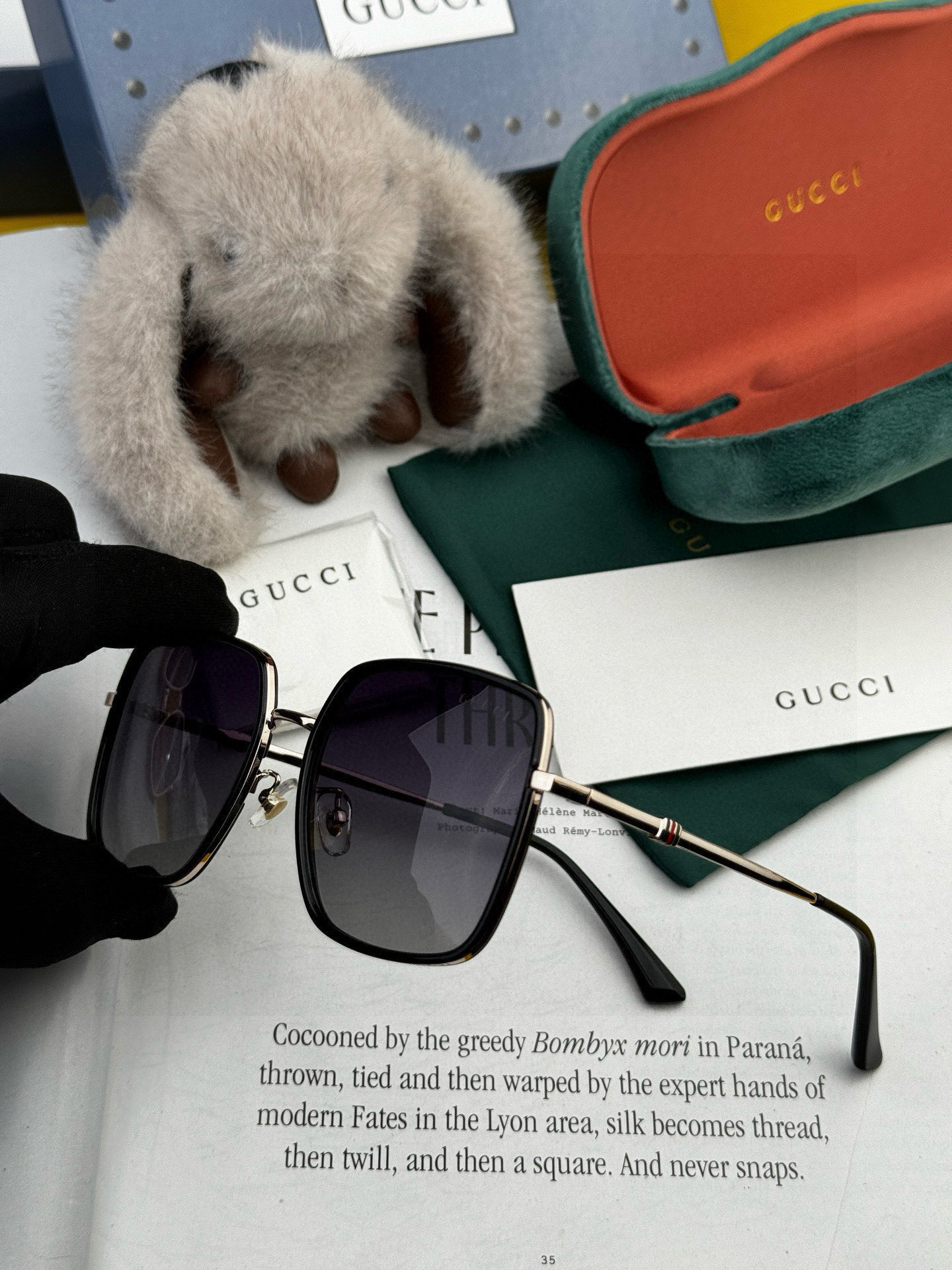 🔺 【GUCCI-偏光太阳镜】2025开春新款 潮流爆款 时尚圆框偏光太阳镜 高品质 佩戴舒适 网红潮款