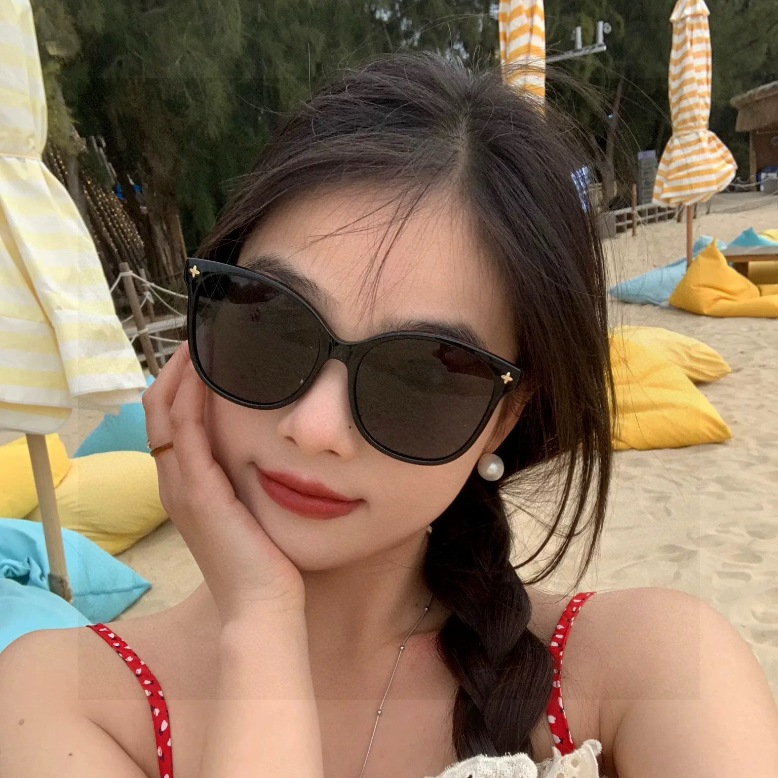 LV 太阳镜潮品官网模特同款 [玫瑰][玫瑰]四叶草🍀精致个性设计简约时尚 高品质值得拥有绝对潮爆整个夏