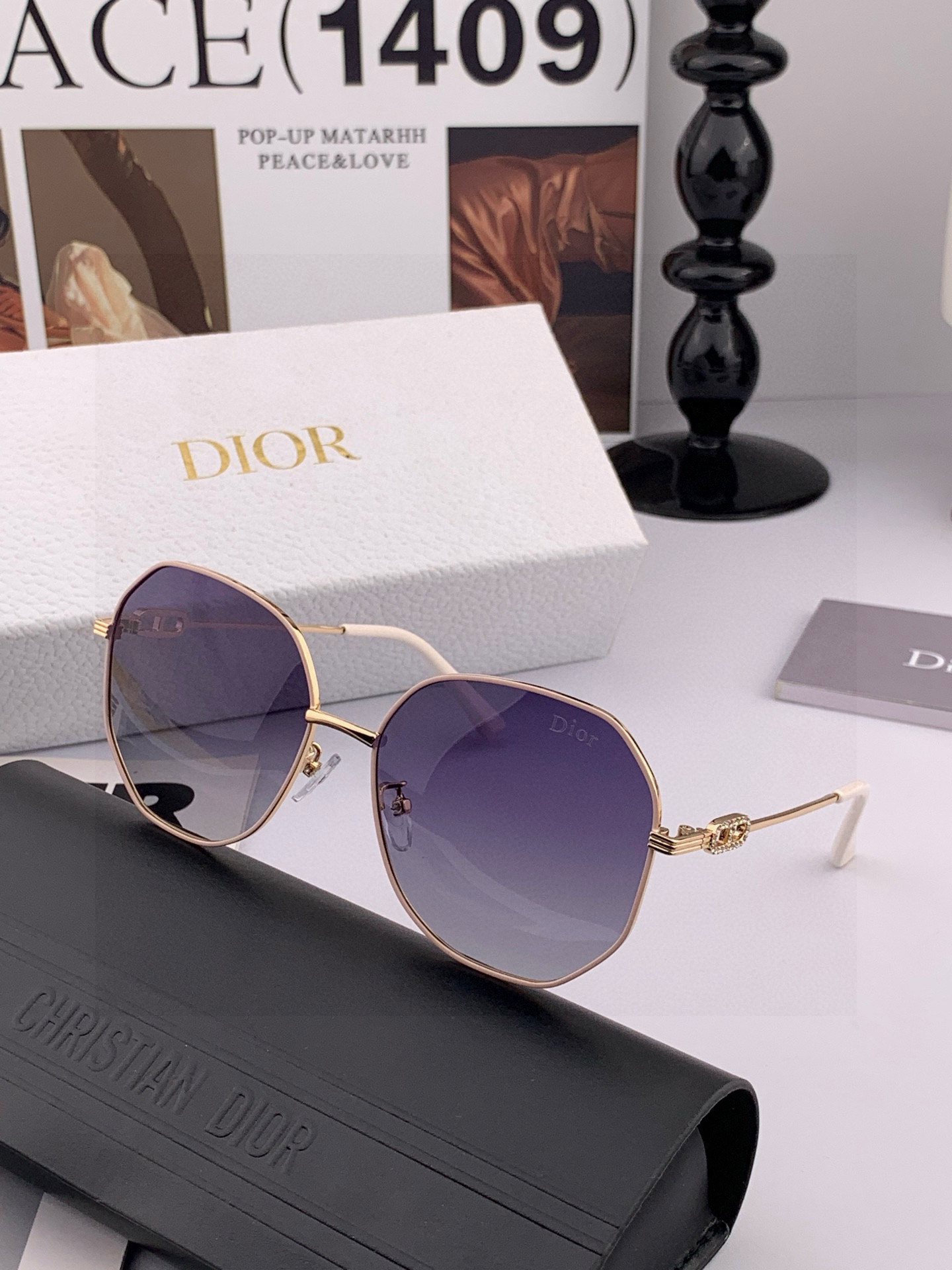 🔺 【DIOR-迪奥偏光太阳镜】2025开春新款 潮流爆款 时尚方框偏光太阳镜 高品质 佩戴舒适 网红潮