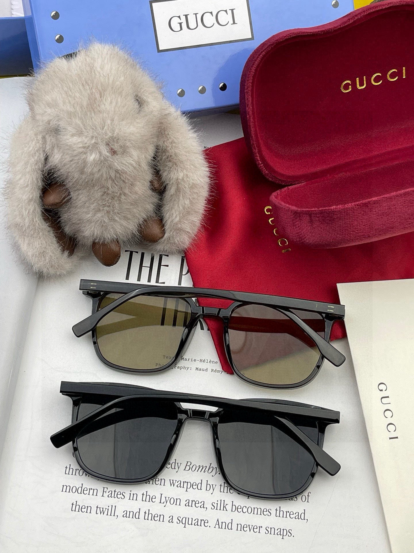 🔺 【GUCCI】2025开春新款 潮流爆款 时尚方框偏光太阳镜 高品质 佩戴舒适 网红潮款墨镜 女士高