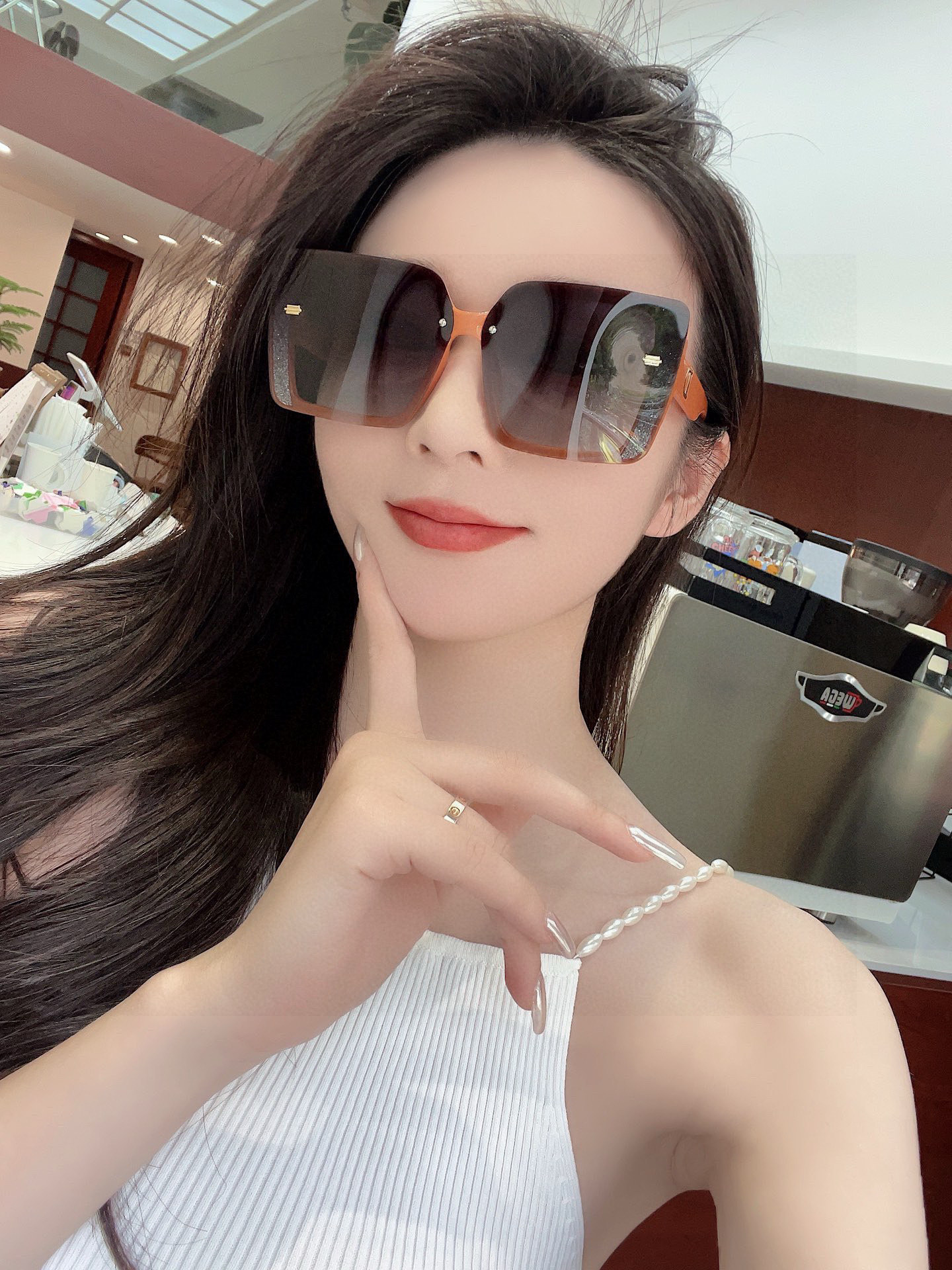 🔺 【DIOR-迪奥】2025开春新款 潮流爆款 时尚方框偏光太阳镜 高品质 佩戴舒适 网红潮款墨镜 女