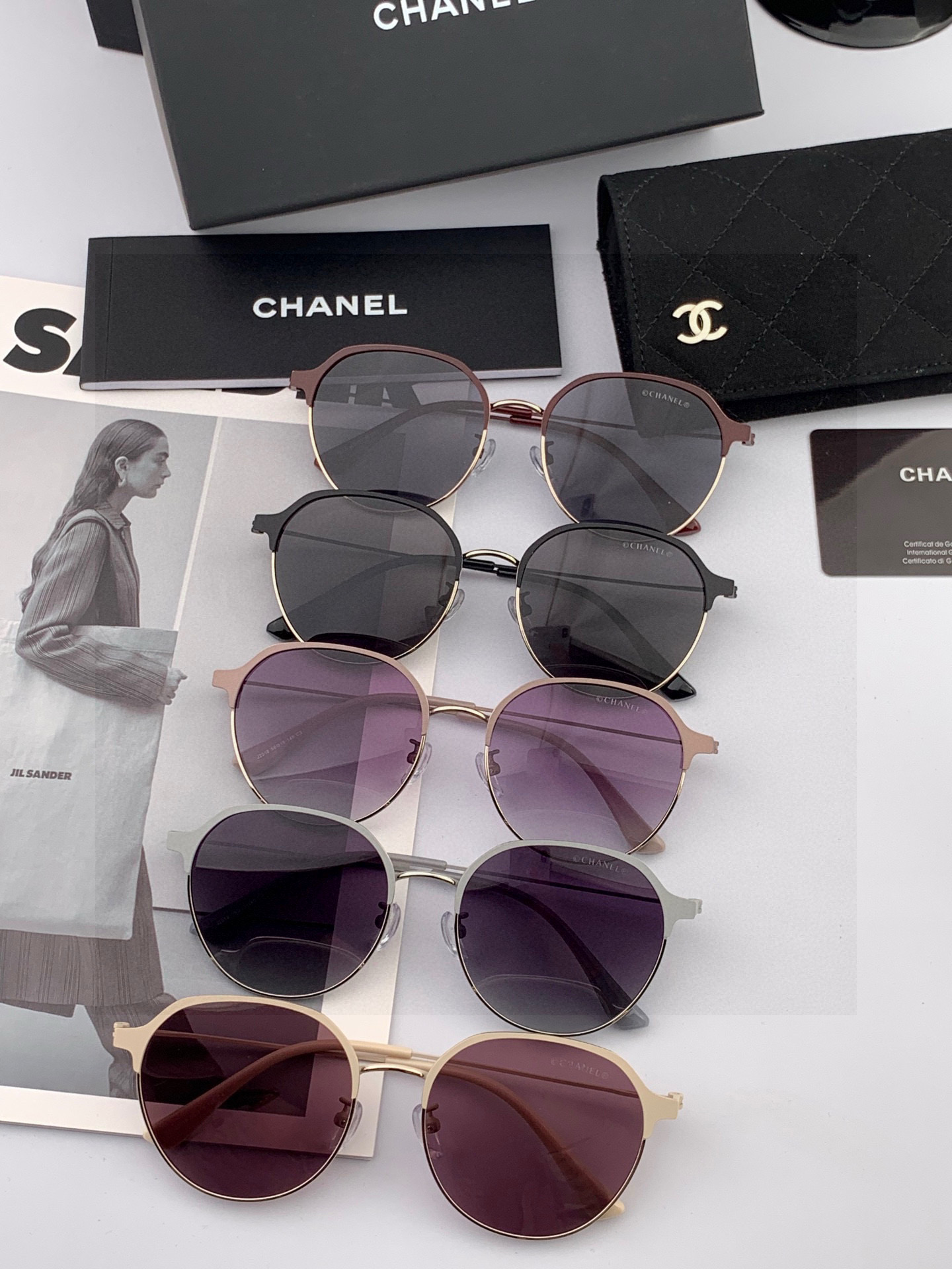 🔺 【香奈儿】2025开春新款 潮流爆款 时尚圆框太阳镜 高品质 佩戴舒适 网红潮款墨镜 女士高清太阳镜