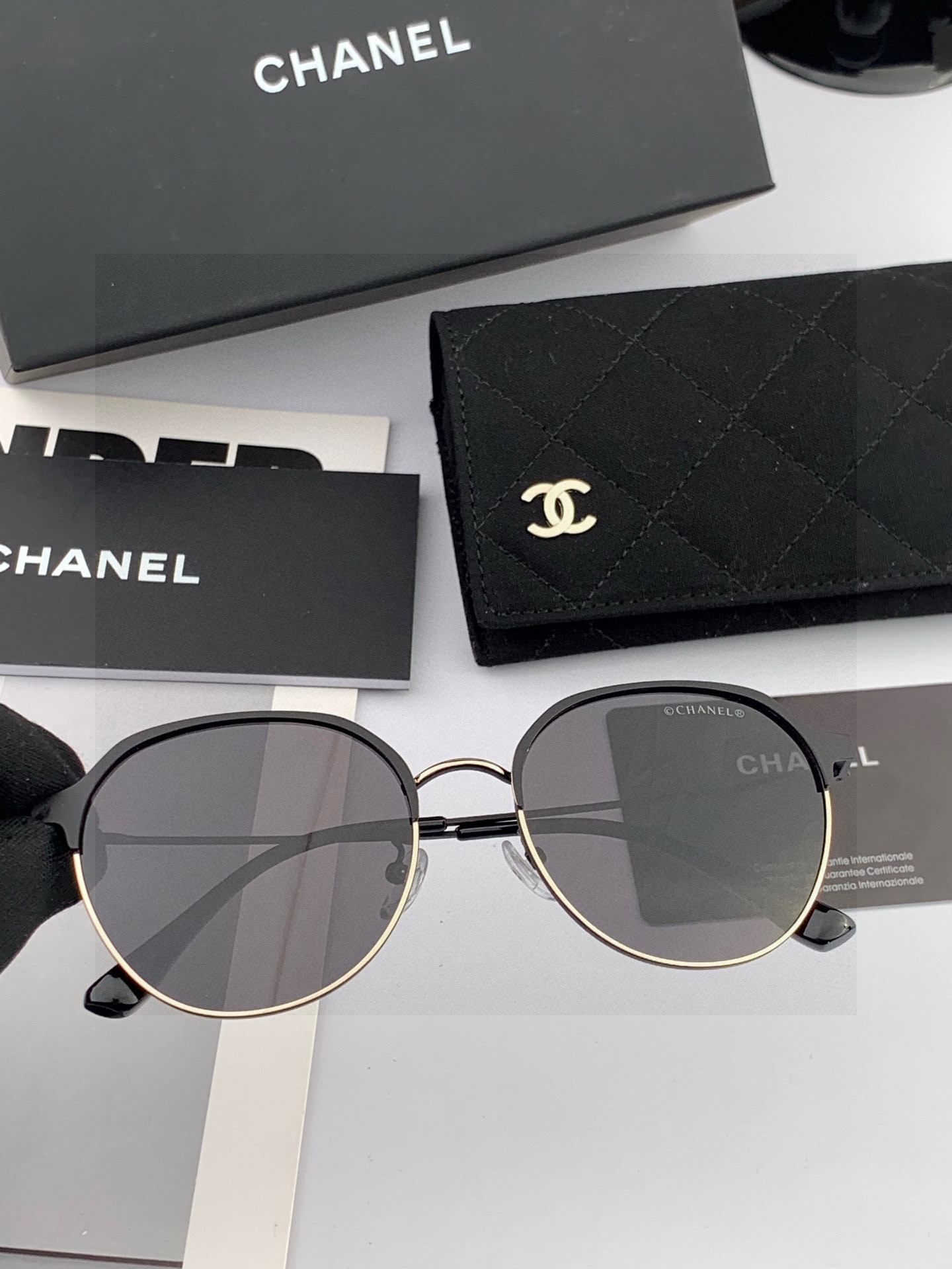 🔺 【香奈儿】2025开春新款 潮流爆款 时尚圆框太阳镜 高品质 佩戴舒适 网红潮款墨镜 女士高清太阳镜