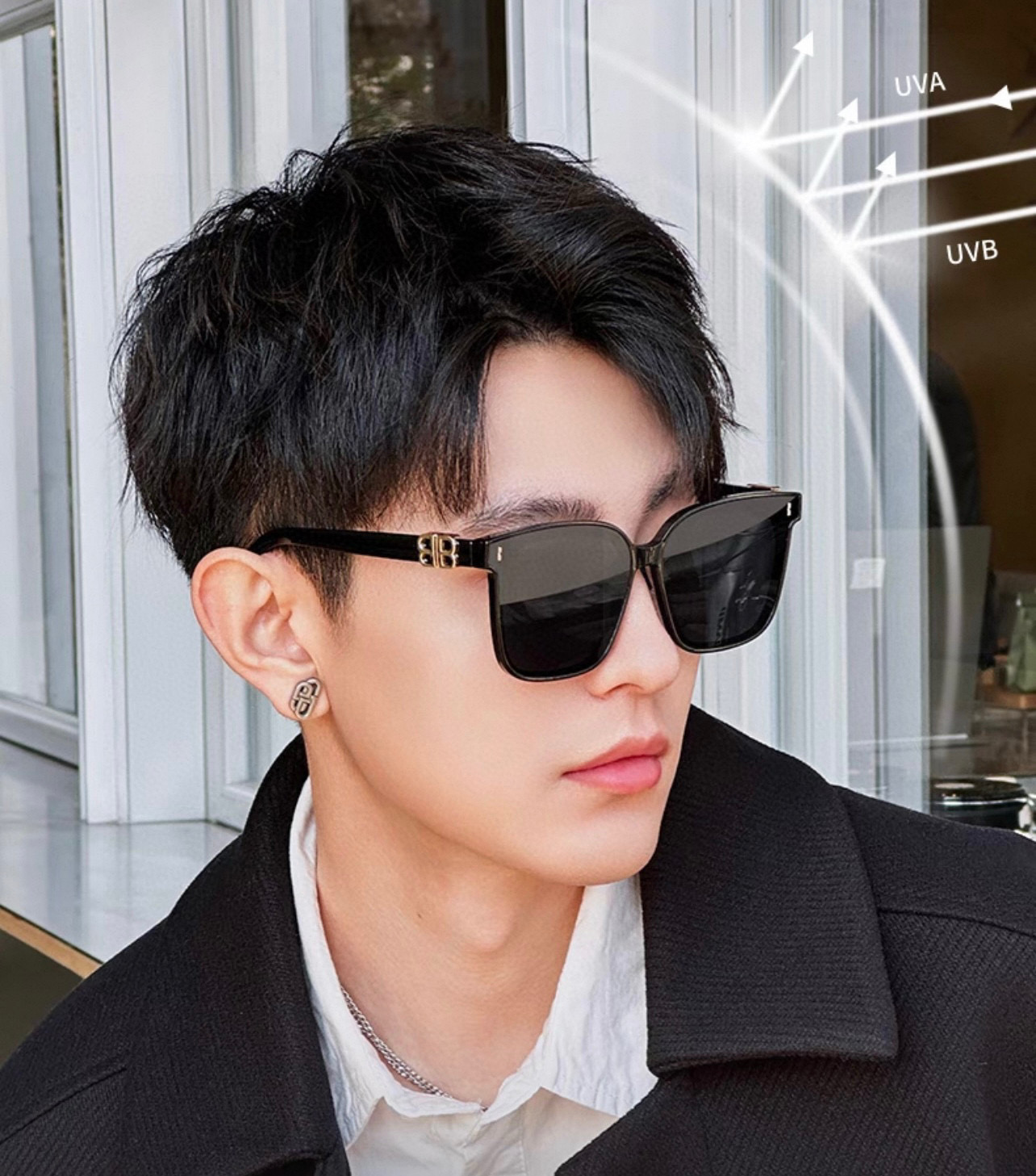 🎈原版出货 巴宝莉网红超爆款💙经典奢华全球风[强][酷][亲亲] 时尚方框太阳镜[得意] 气质非凡😄 经