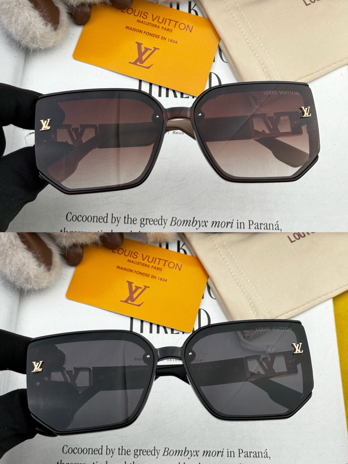 LV 2025新款女士方框太阳眼镜 开车墨镜 新款太阳镜 时尚大方 舒适轻盈 精致奢华 超轻 型号：L8